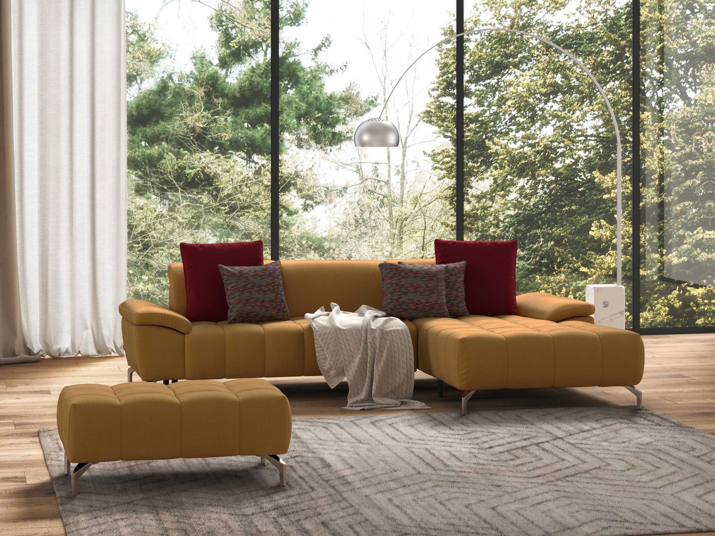 sit&more Hocker »Cool« mit silberfarbenen Füßen