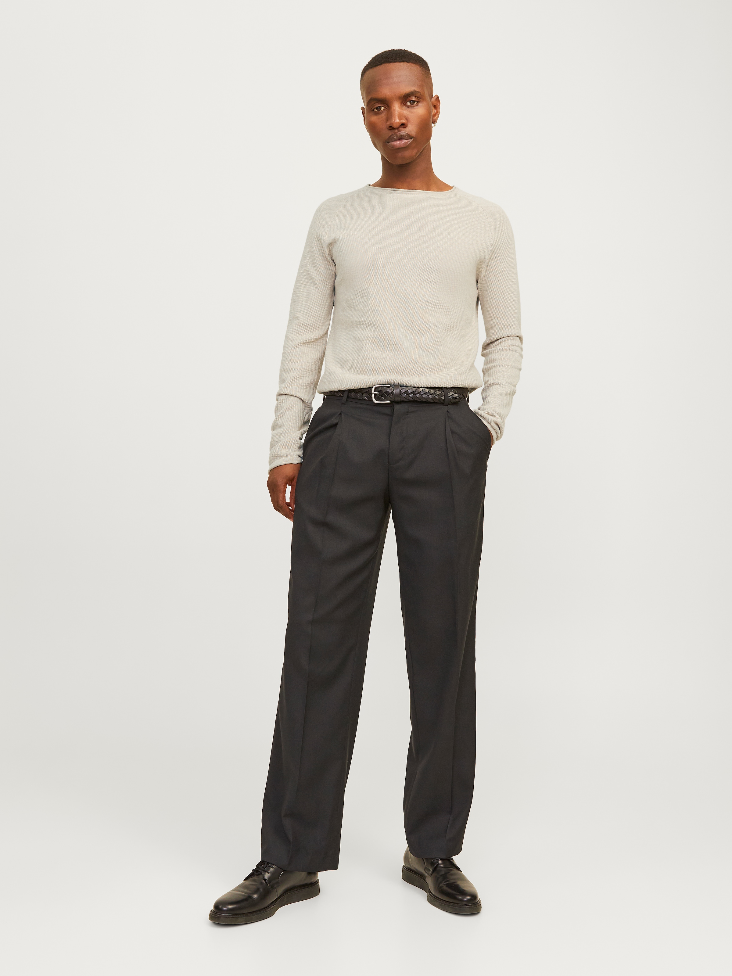 Jack & Jones Rundhalspullover »JJEHILL KNIT CREW NECK NOOS« Baumwolle, regular fit