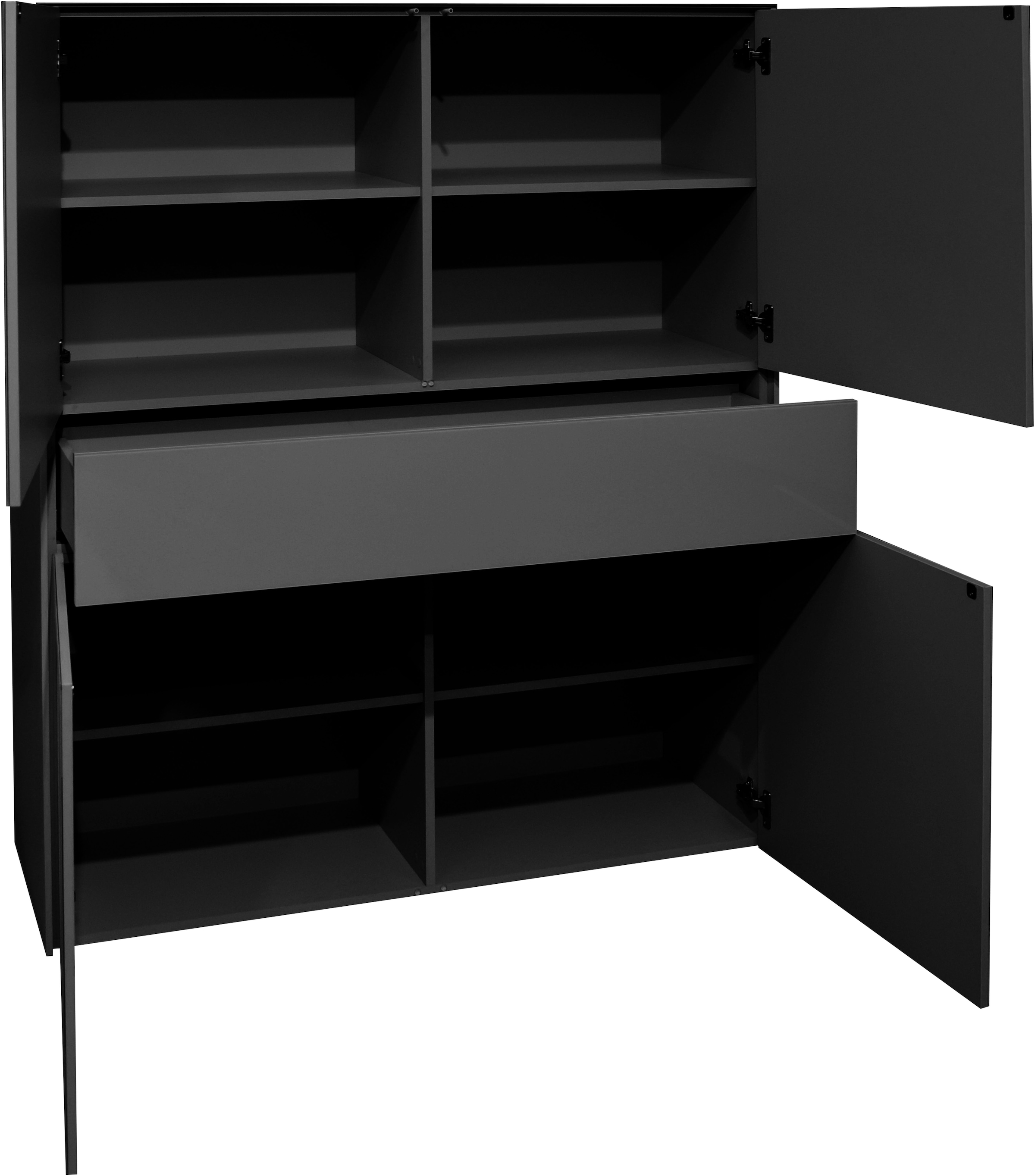 Mäusbacher Highboard »Imola TOPSELLER!«, (OTTOs Choice), Mäusbacher Highboard, Breite 121 cm, mit Glasfront und Glasoberplatte