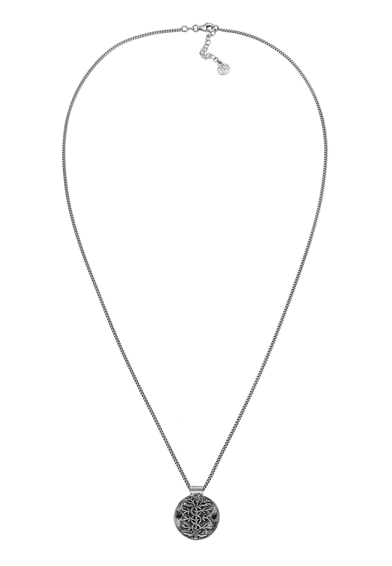 HAZE & GLORY Kette mit Anhänger »Halskette Münze Onyx Schlange - Antidote 925 Silber«