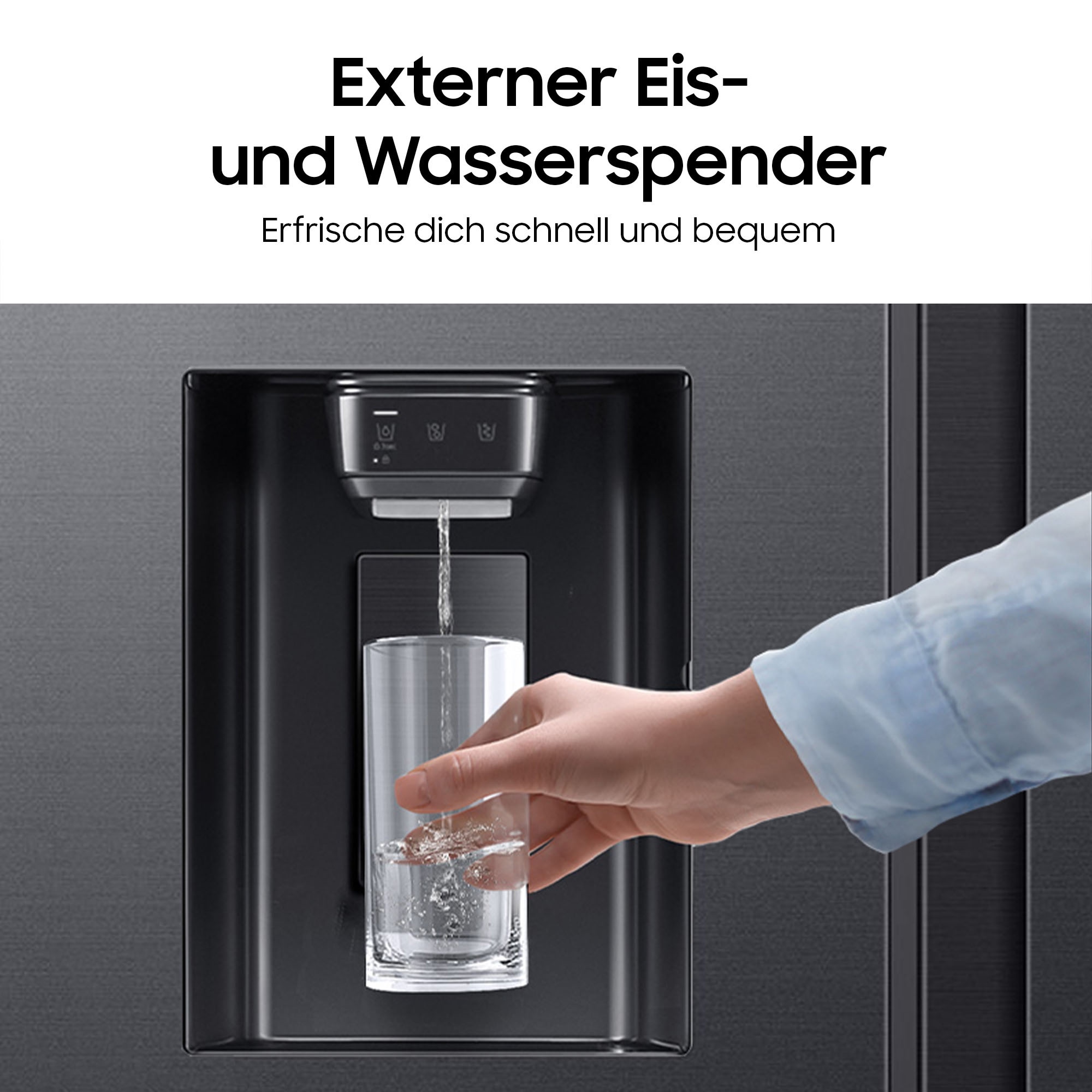 Samsung Side-by-Side RS70F »RS70F66KBFEF« 178 cm hoch 91,2 cm breit Eis- und Wasserspender, Al Energy Mode, No Frost+