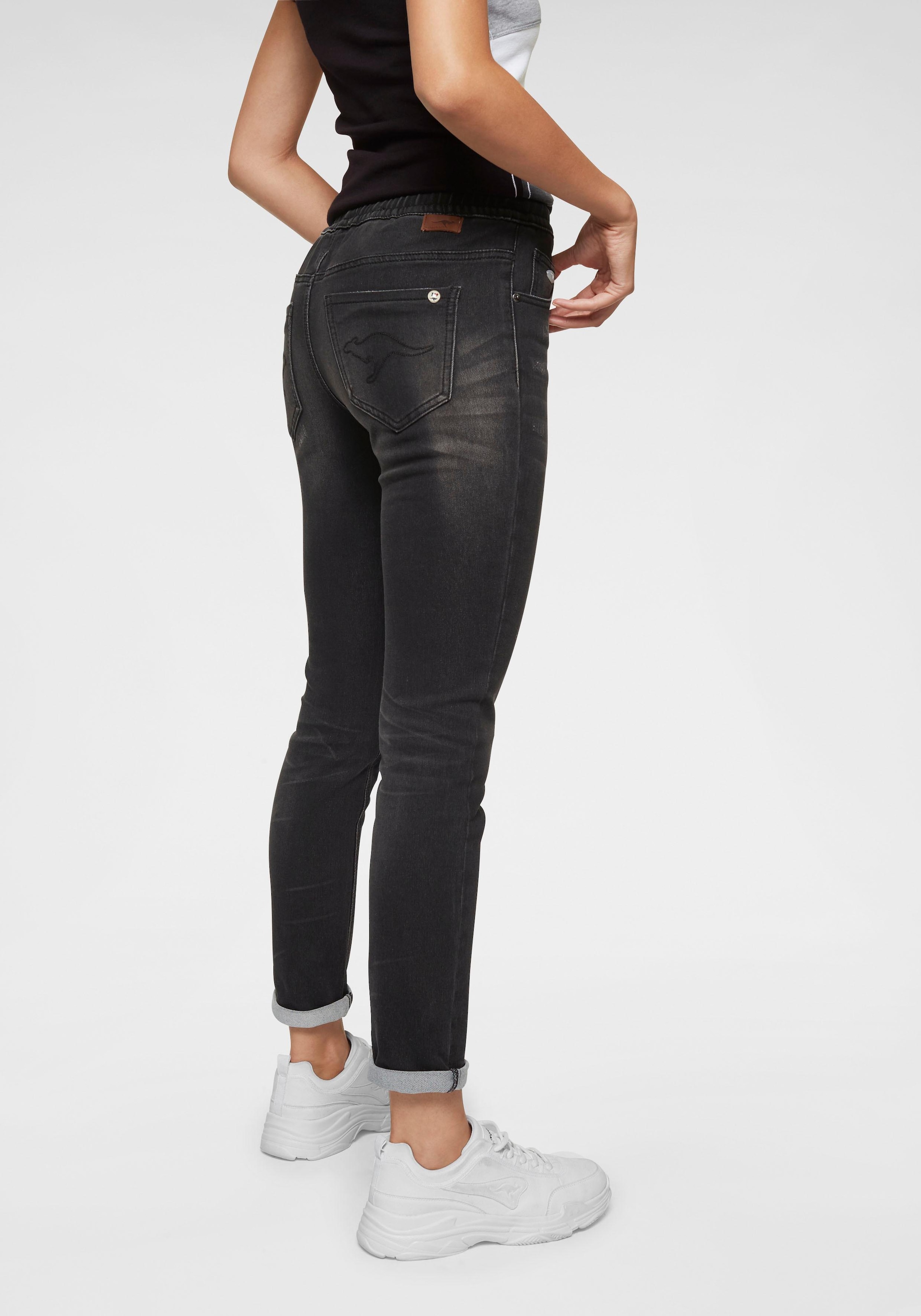 KangaROOS Jogg Pants, elastischem Bündchen in ♕ Denim-Optik mit bei