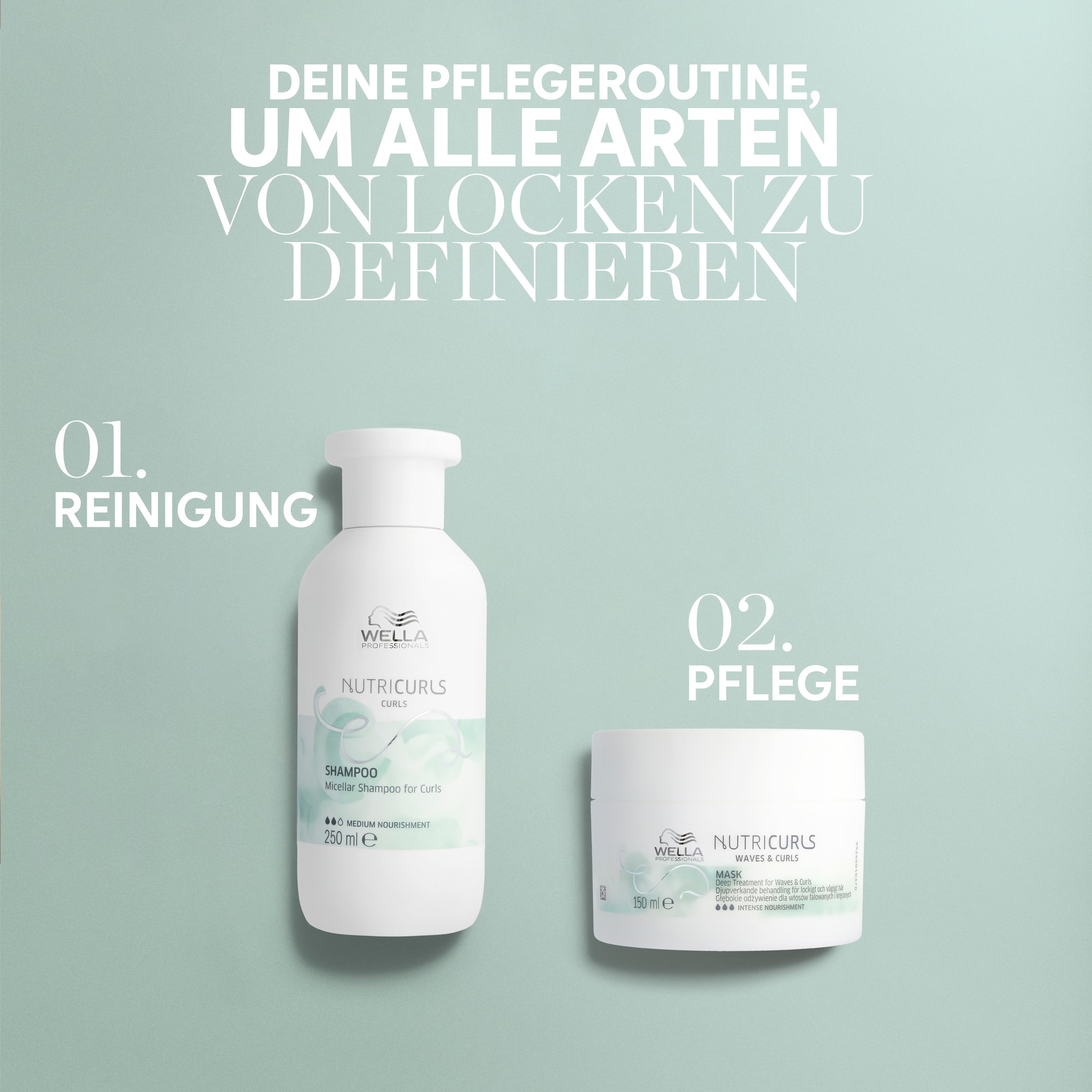 Wella Professionals Haarmaske »NutriCurls Mask für Locken und welliges Haar« Lockendefinition, Frizz-Kontrolle, Jojobaöl und Weizenkleie-Extrakt
