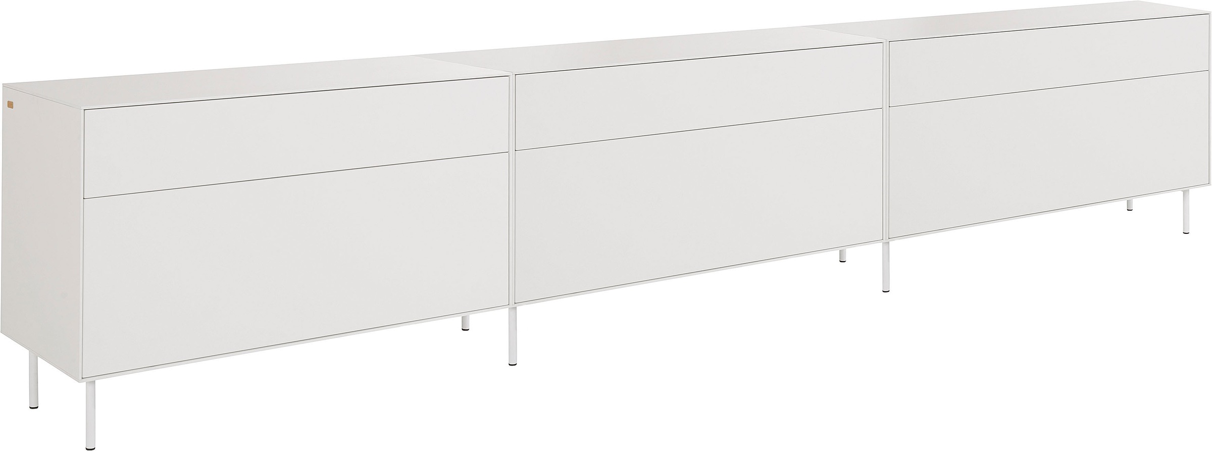 LeGer Home by Lena Gercke Lowboard »Essentials«, (3 St.), Breite: 336cm, MDF lackiert, Push-to-open-Funktion
