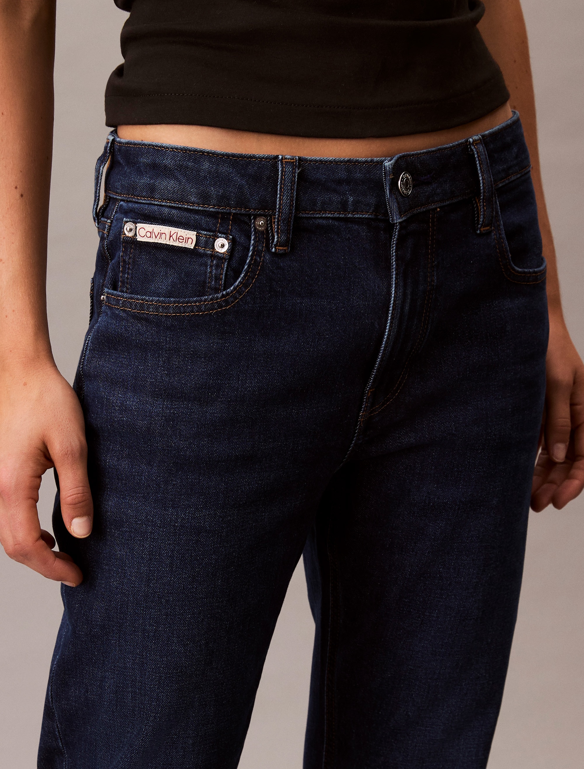 Calvin Klein Jeans Skinny-fit-Jeans »MID RISE SLIM«, Mit Gürtelschlaufen