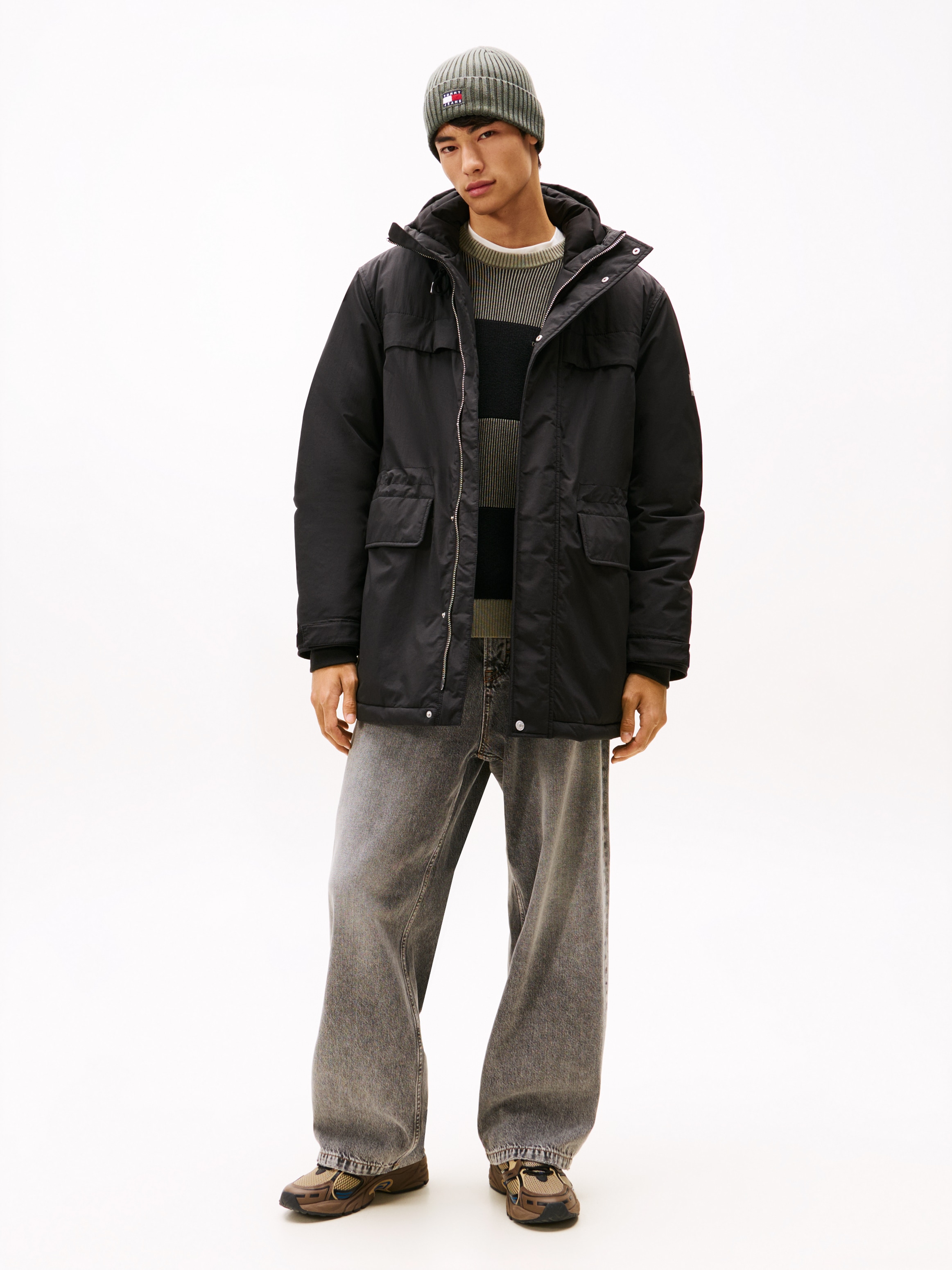 Tommy Jeans Parka »TJM CITY READY« mit Kapuze wasserabweisend, relaxed fit, mit fester Kapuze, Winterjacke
