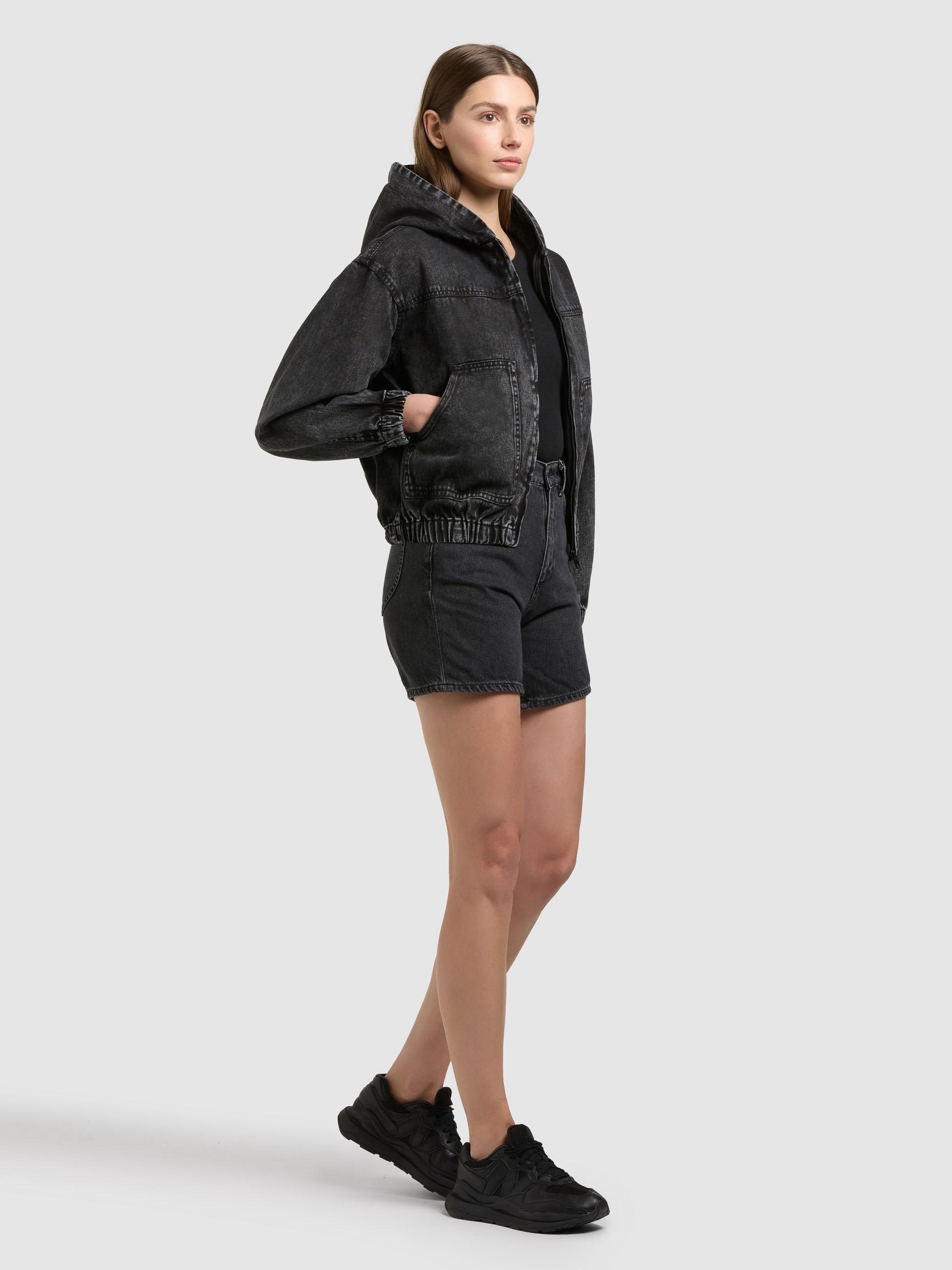 khujo Jeansjacke »Jeansjacke Gretel« mit Kapuze Modische Jacke in Jeans-Optik