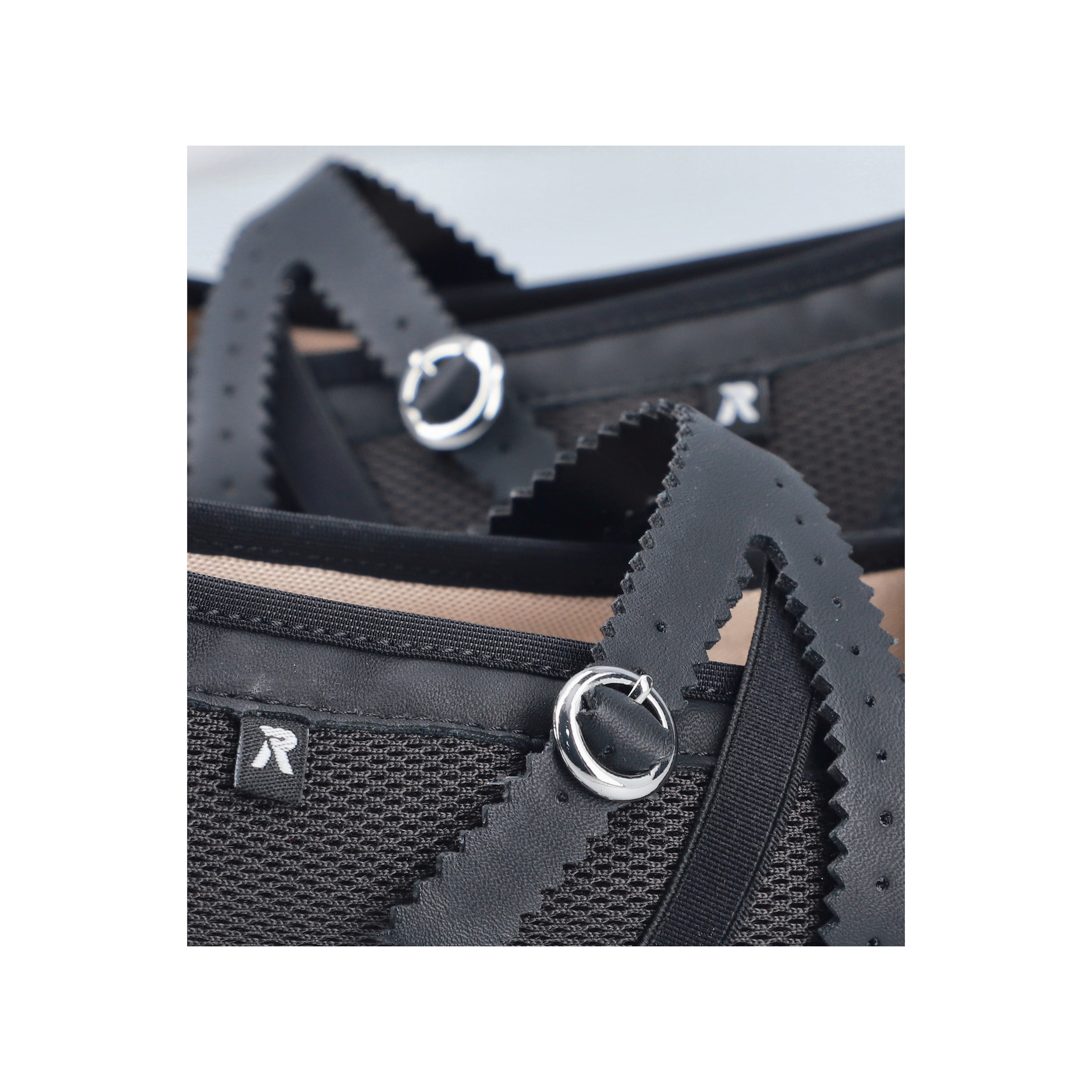 Rieker Riemchenballerina  Schlupfschuh, Flats, Slipper mit Mesheinsatz