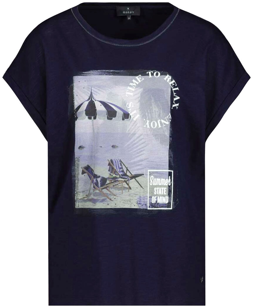 Monari Rundhalsshirt, mit Frontprint bei ♕ | T-Shirts