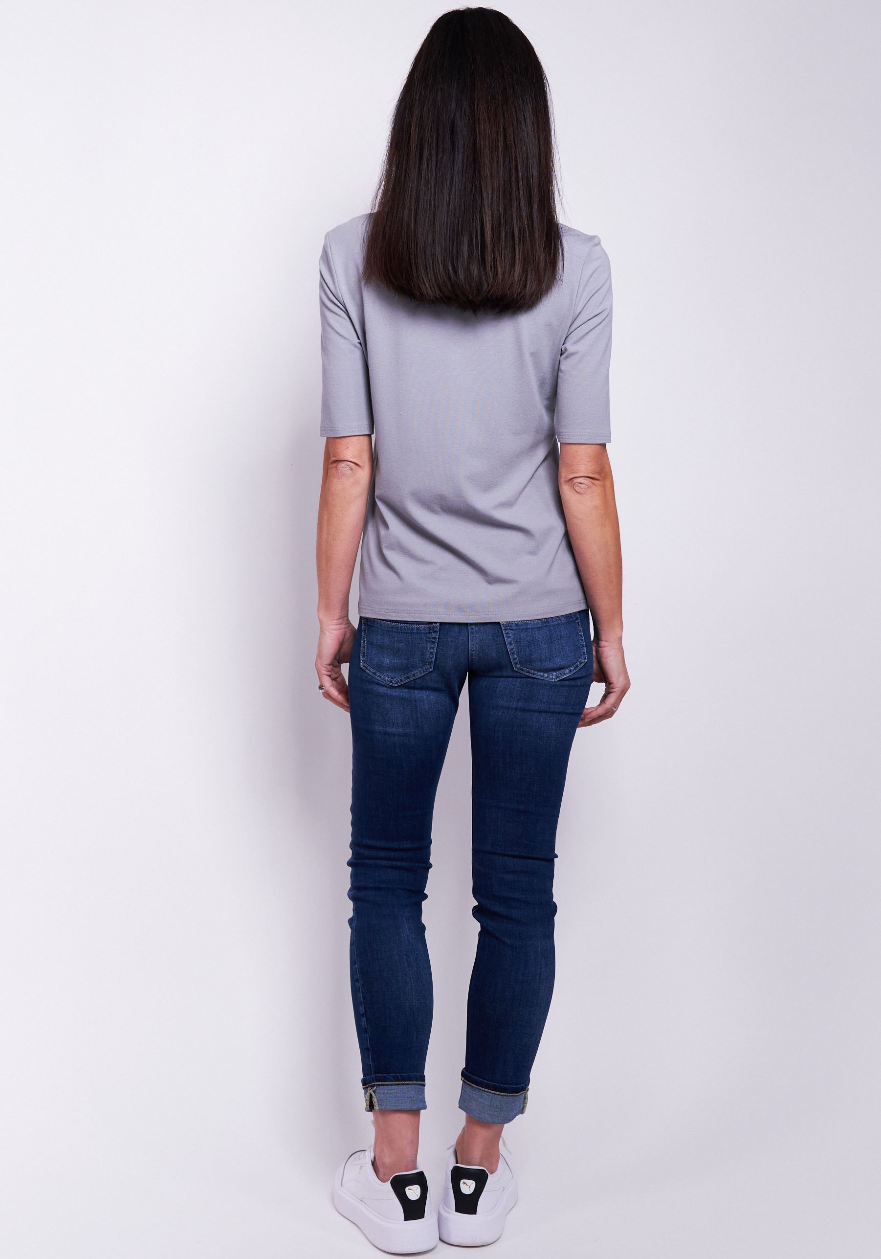 Seidel Moden Stehkragenshirt, im hüftlangen Schnitt, MADE IN GERMANY