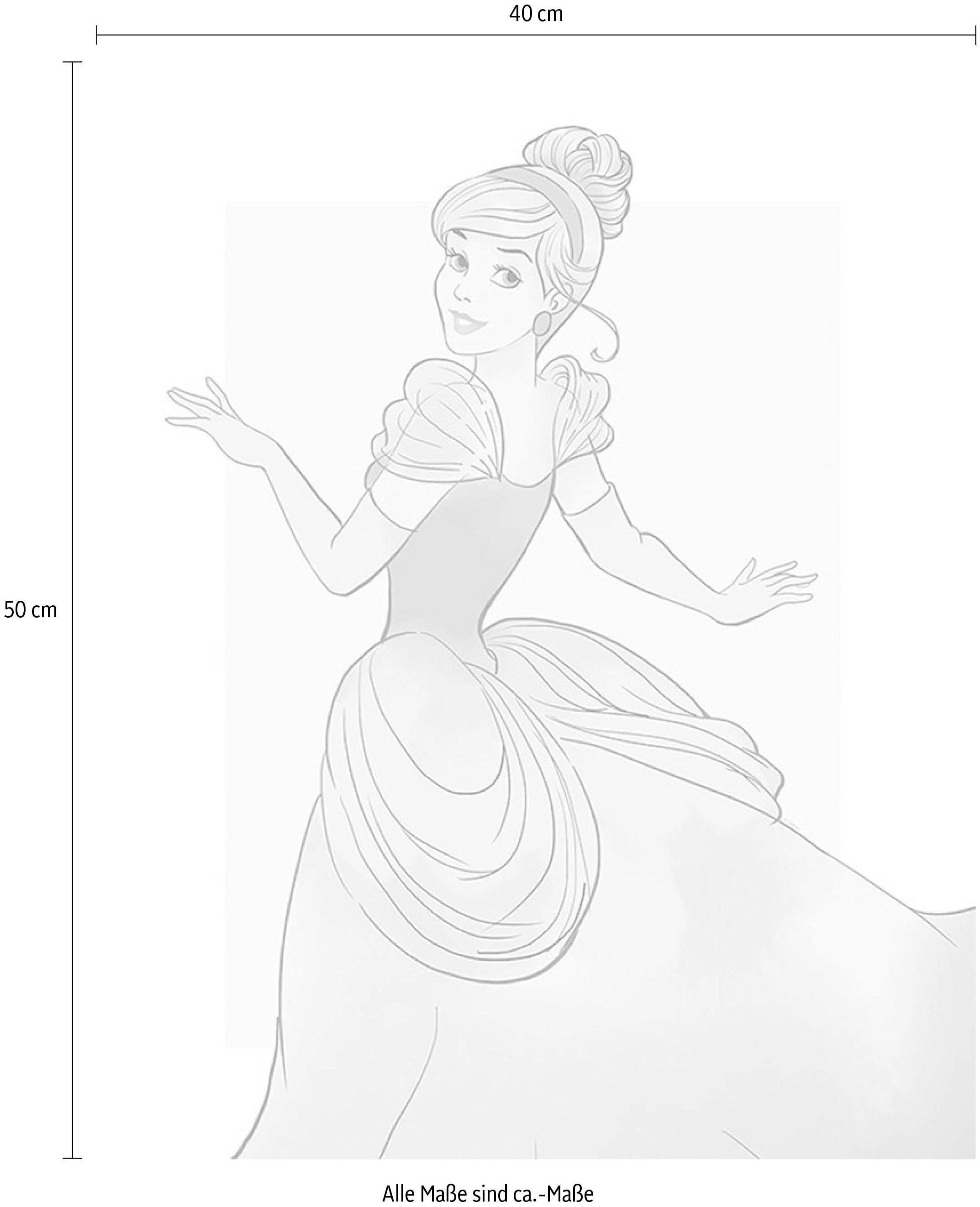 Komar Bild »Cinderella Beauty«, Disney, (1 St.), Wandbild zur Dekoration im Kinderzimmer - ohne Rahmen
