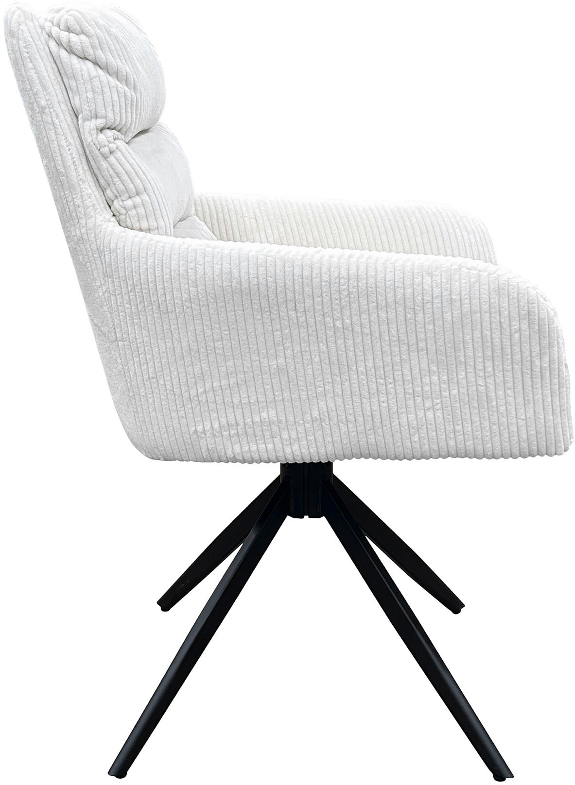 byLIVING Esszimmerstuhl »Pura« (Set) 2 Stk.Sitzschale 360°drehbar, Metall schwarz, Armlehnstuhl, diverse Farben