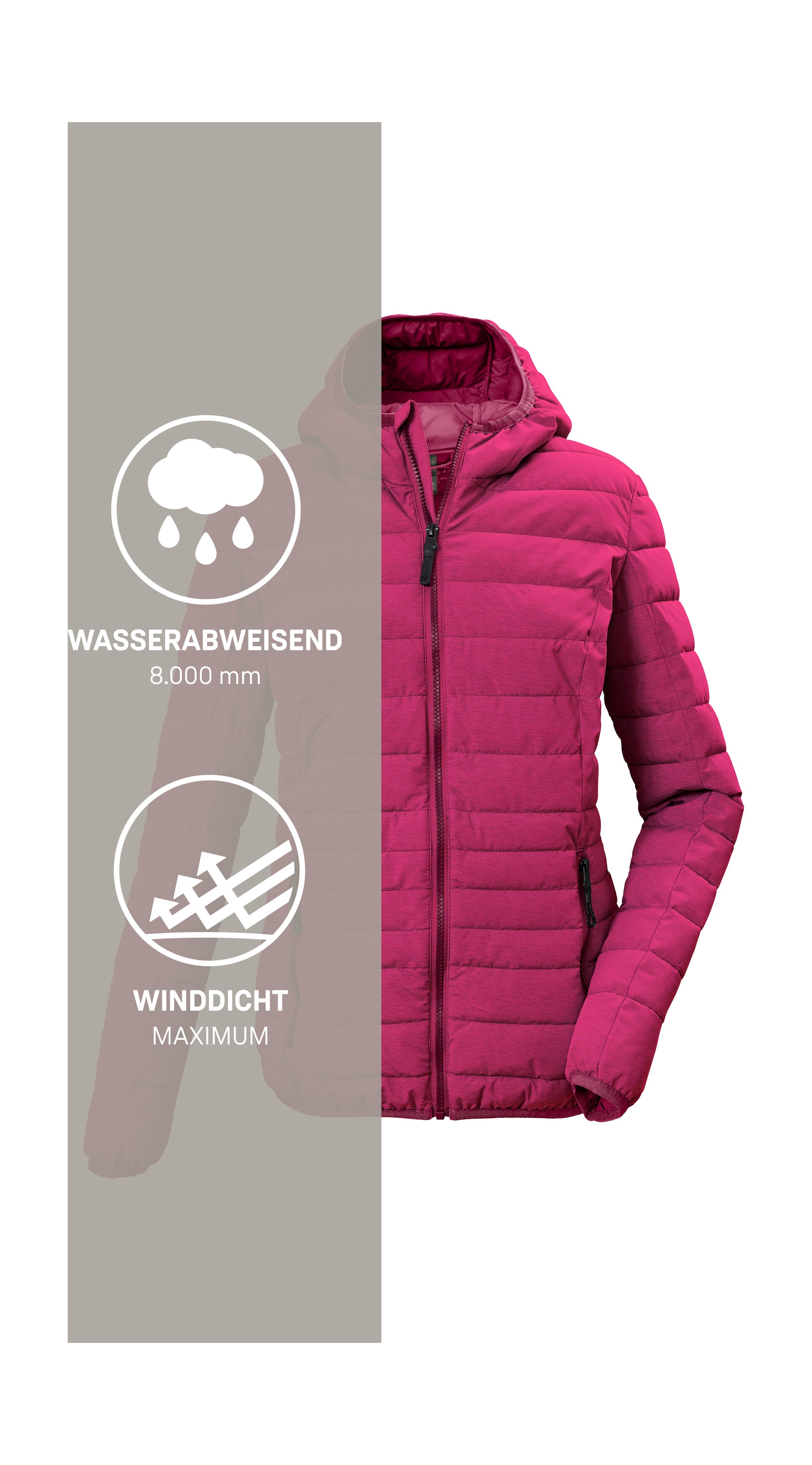 G.I.G.A. DX by killtec Steppjacke »GW 49 WMN QLTD JCKT« Wind- und wasserabweisende Damen Steppjacke mit 8.000 mm Wassersäule