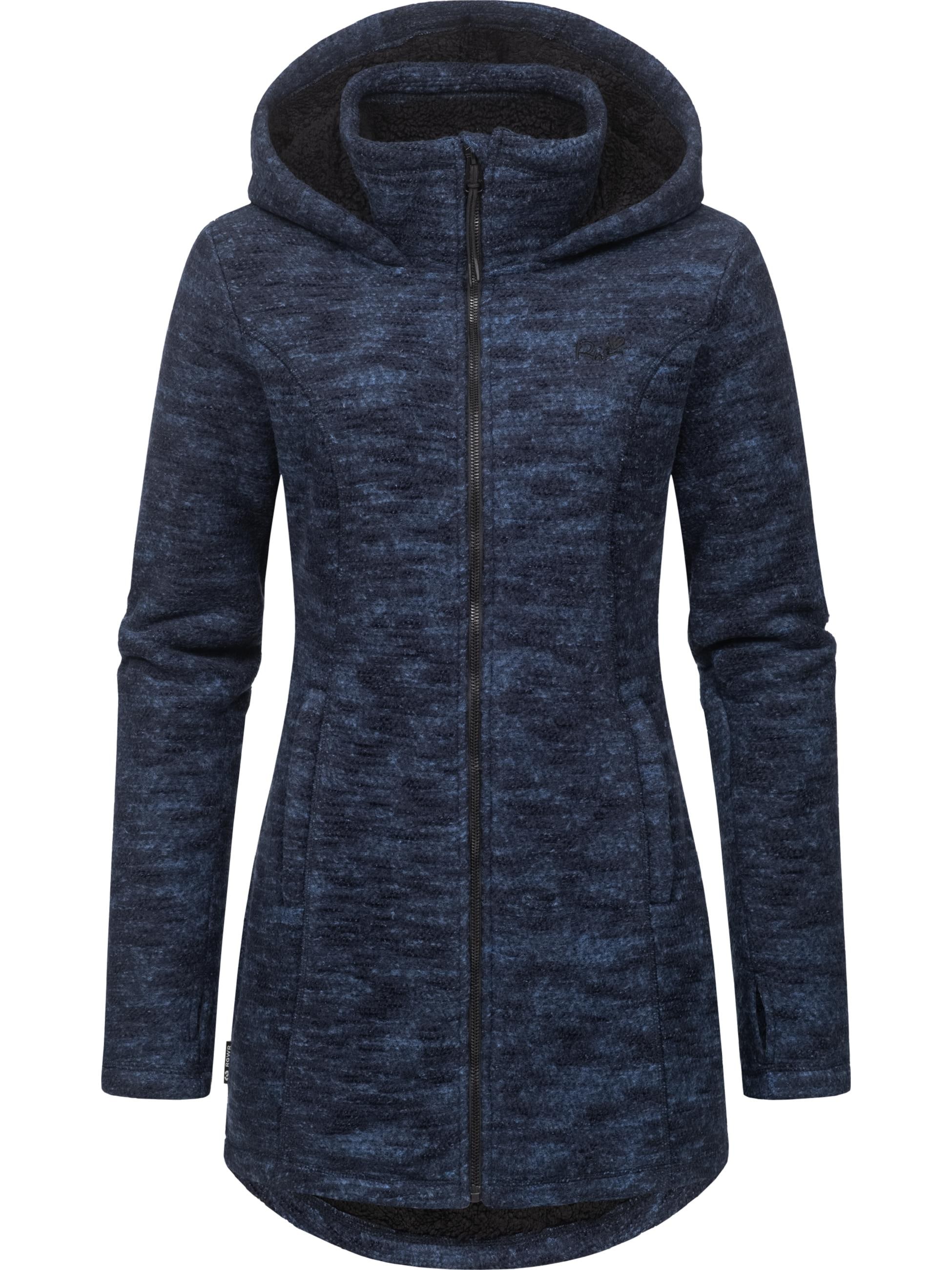 Ragwear Kapuzensweatjacke »Longstrickjacke Leysha Melange«