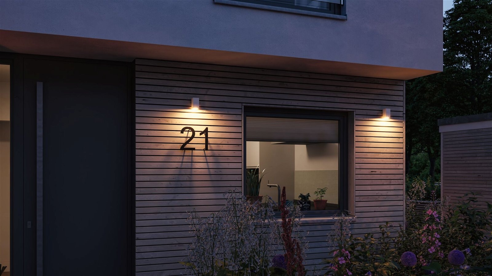 Paulmann LED Außen-Wandleuchte »Flame IP44 eckig 58x103mm 2200K 4W 265lm 230V 75° Metall« 1 Stk. insektenfreundlich