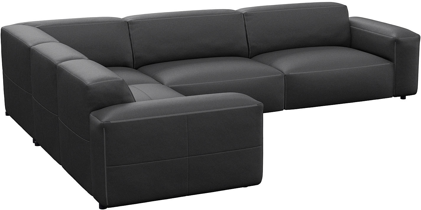 FLEXLUX Ecksofa »Lucera, super bequem durch hochwertigen Sitzaufbau mit Kaltschaum«, modern & anschmiegsam, L-Form, Designsofa