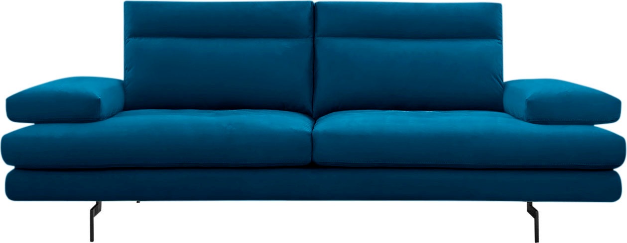 CALIA ITALIA 3,5-Sitzer »Toby Wing, italienisches Designsofa, super bequem, Megasofa«, inkl. Sitztiefenverstellung und Armteilfunktion, Füße in Schwarz matt