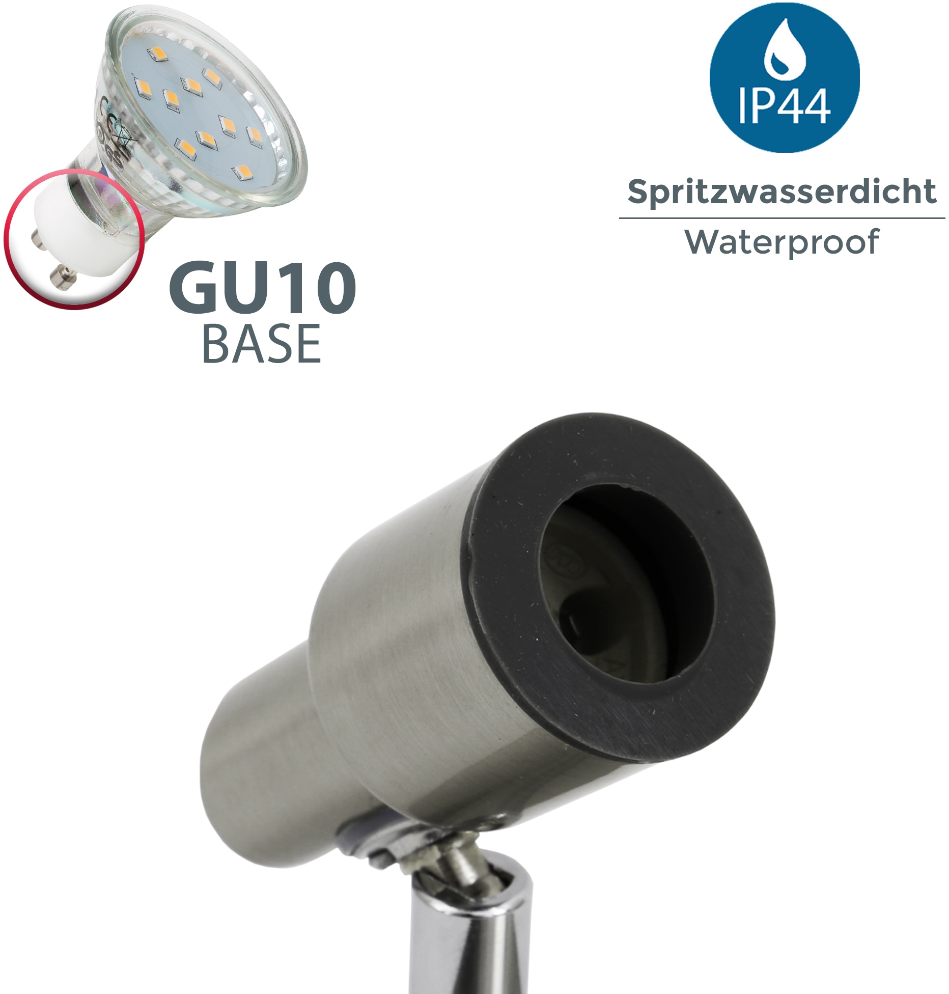 online Leuchte, flammig-flammig, B.K.Licht kaufen Badlampe, Deckenleuchte IP44, Jahren Spot, XXL Deckenstrahler, 2 3 Lampe LED GU10, Decke, mit | Garantie »Aurel«, 5W