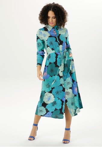 Aniston CASUAL Blusenkleid, (mit Bindegürtel), mit großflächigem, aquafarbenen... kaufen