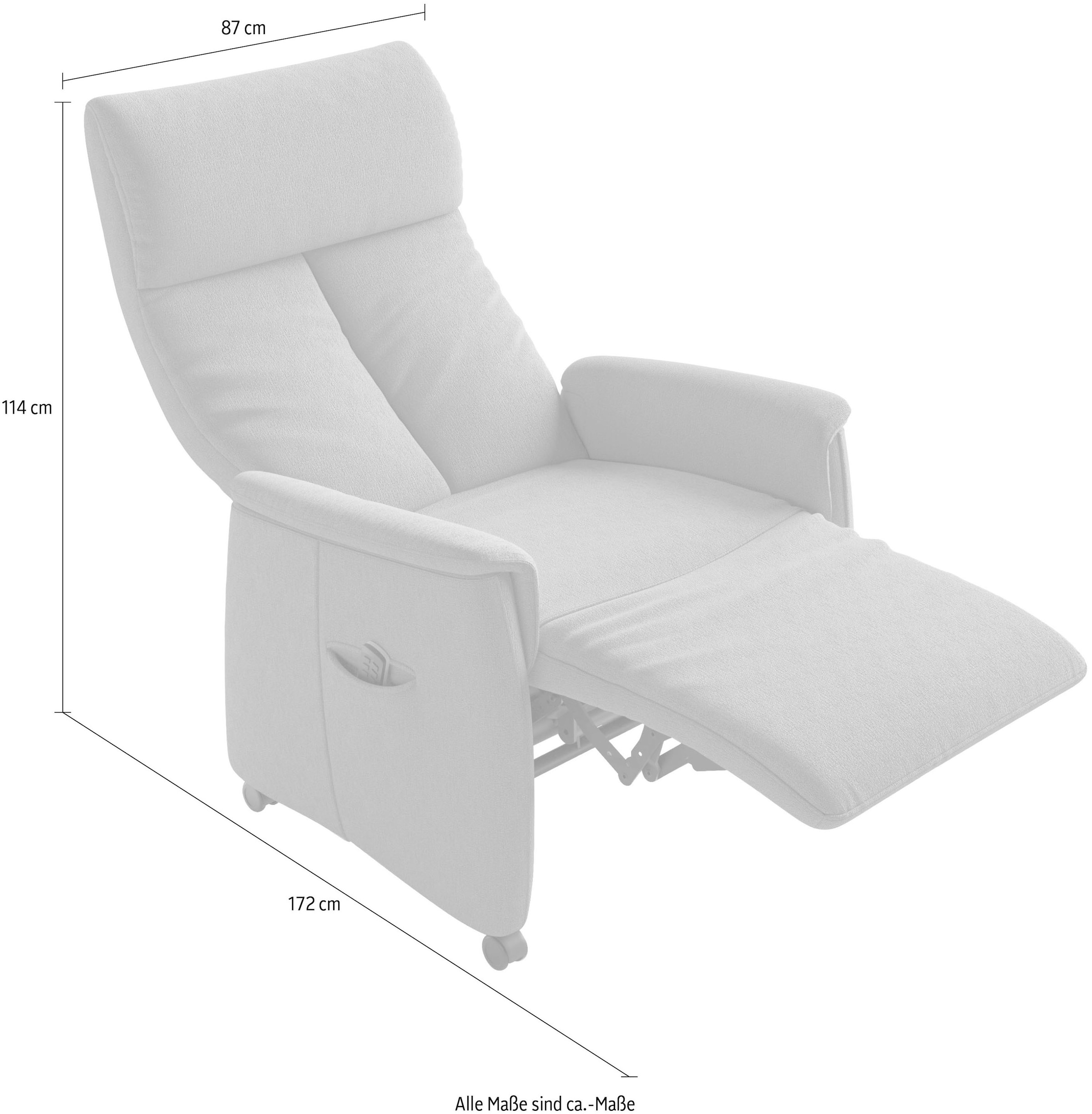 sit&more TV-Sessel »Cremona Comfort Plus« bis 200 Kg belastbar, mit Herz-Waage Funktion