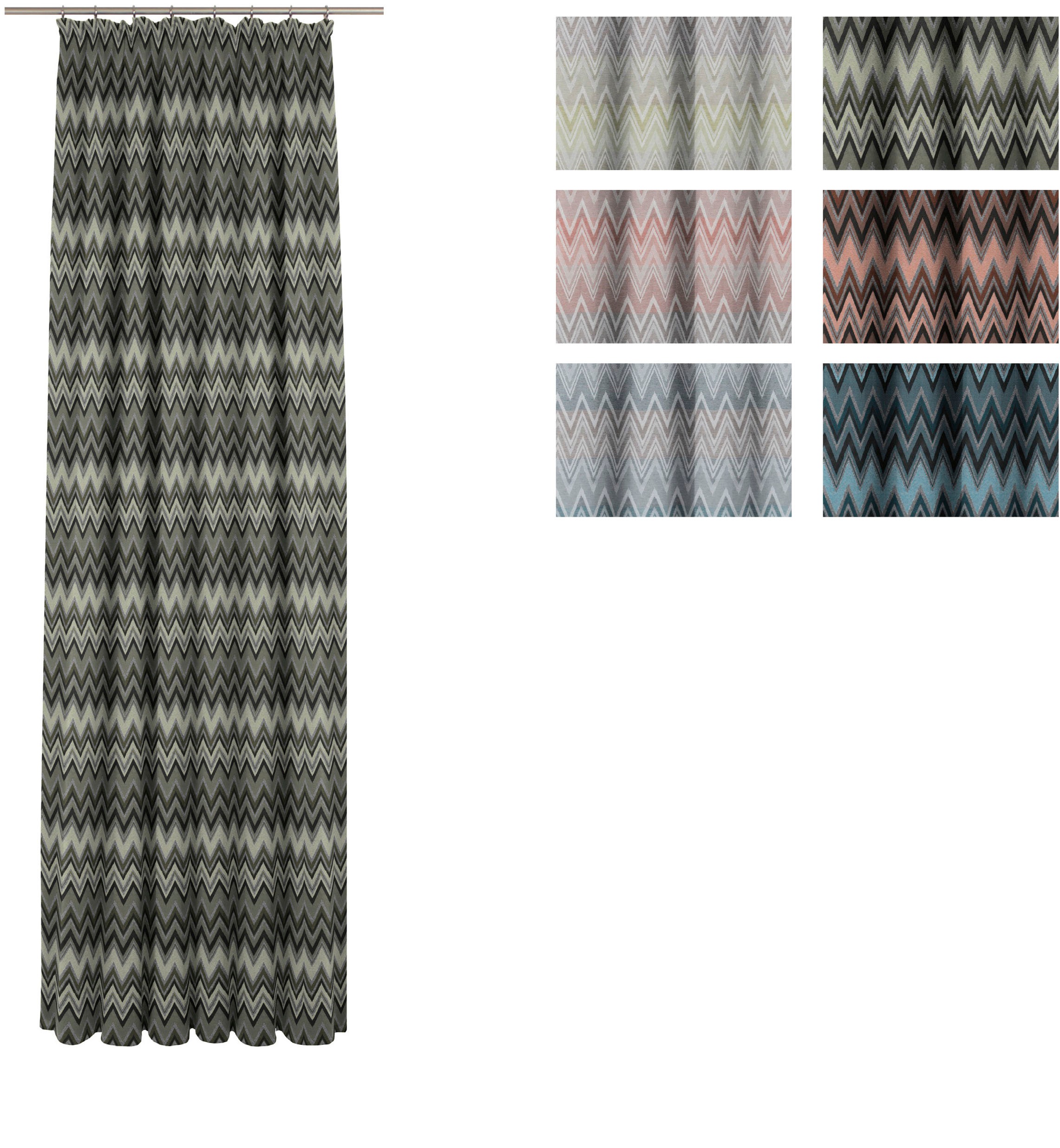 Wirth Vorhang »Benewitz« Kräuselband 1 Stk. tlg.