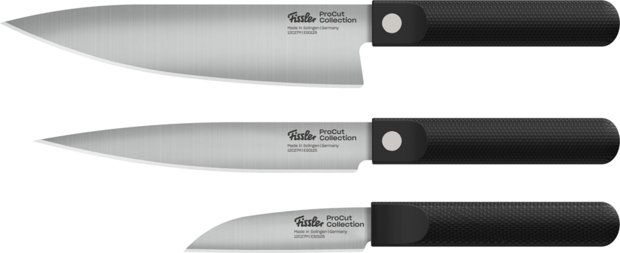 Fissler Messer-Set "ProcCut Collection" Made in Germany, handgeschliffen, 12C27M Spezialmesserstahl