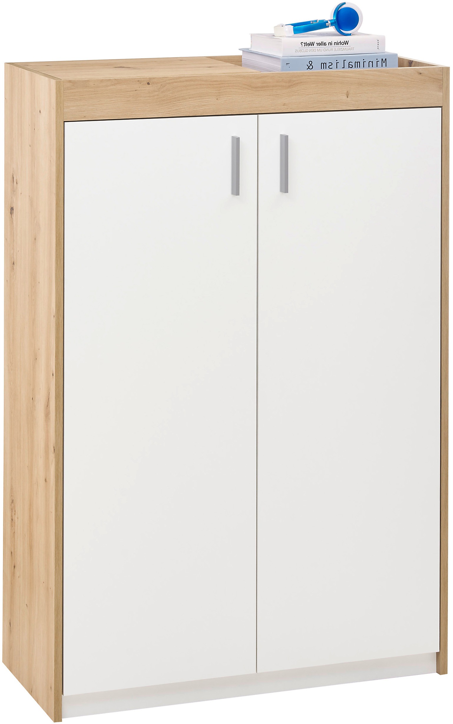 HBZ Schuhschrank »Paris weiß matt, BxHxT 84x126x38 cm«, (1 St.), Schuhschrank mit 4 Einlegeböden, Platz für ca. 15-20 Paar Schuhe