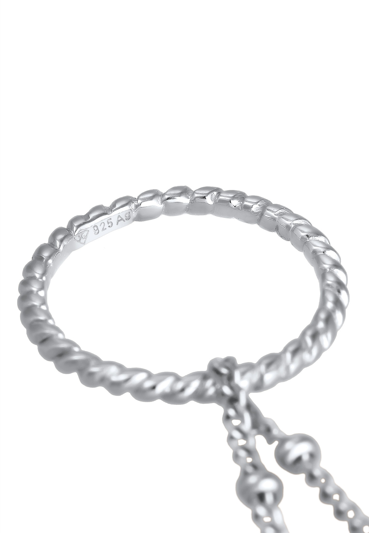 Elli Lange Kette »Halskette Kreis Twisted Kugelkette 925 Silber«