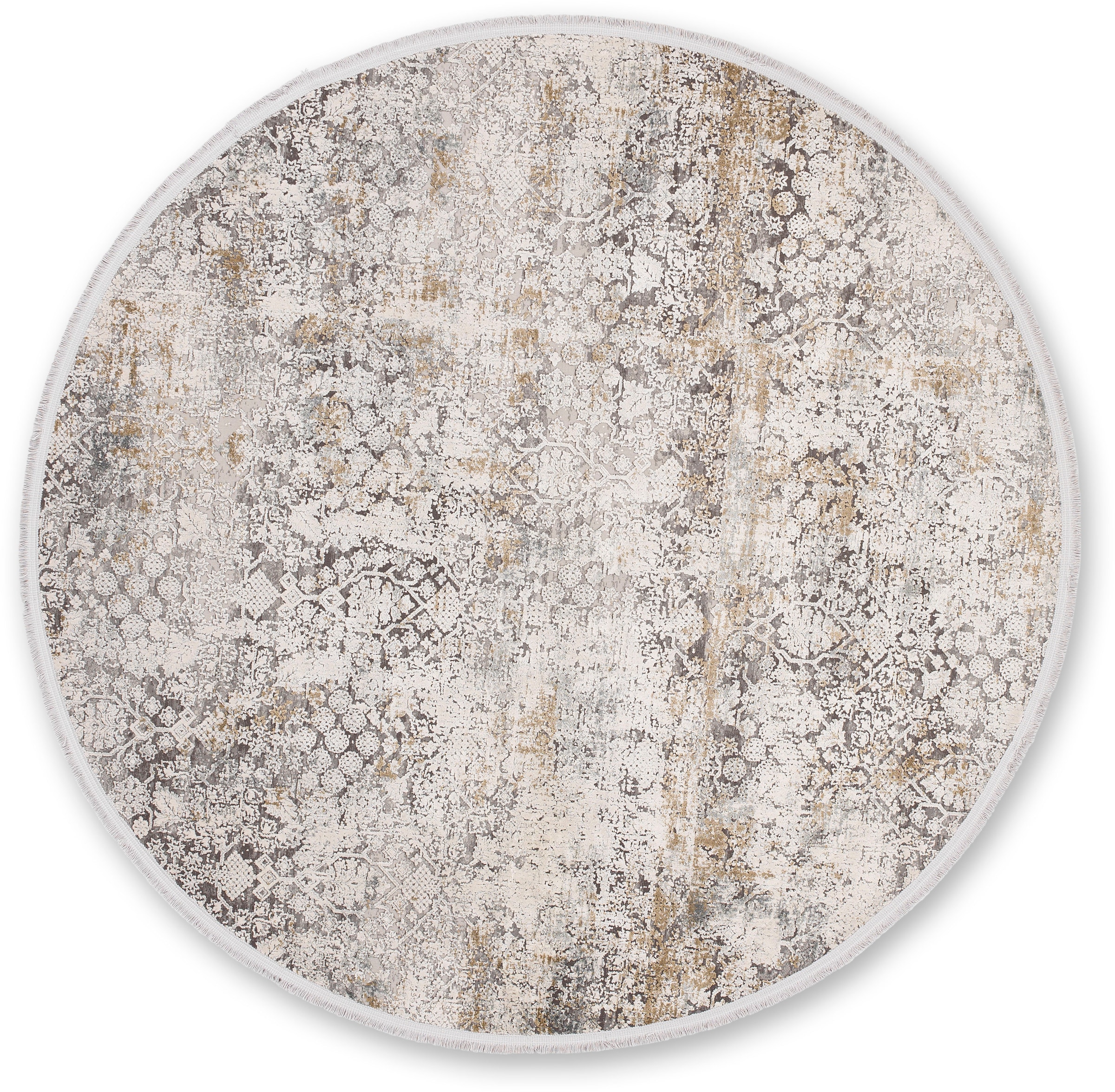 ASTRA Teppich »Gravina 231« rund 8 mm Höhe seidiger Schimmer durch Viskose, Hoch Tief Struktur, Wohnzimmer