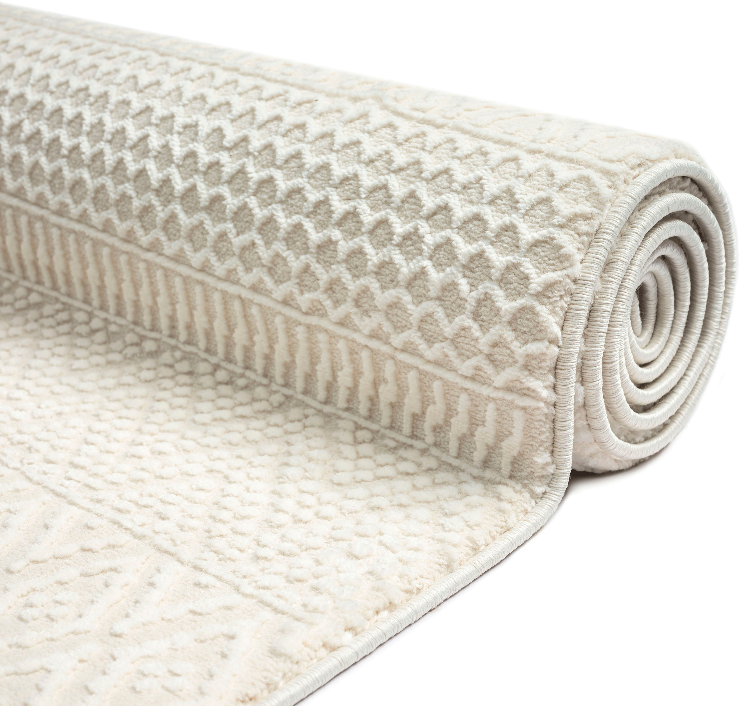 wird gebraucht merinos Teppich »Sign 100% Hoch rechteckig, Raute, Polyester, 1901«, Struktur, Tief recyceltem Wohnzimmer