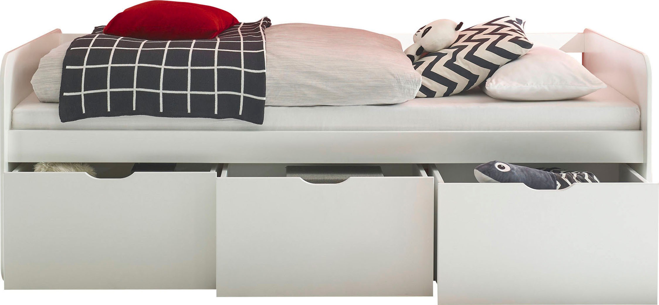 Begabino Stauraumbett »Eino Bett, Einzelbett«, inklusive 3 Schubkästen