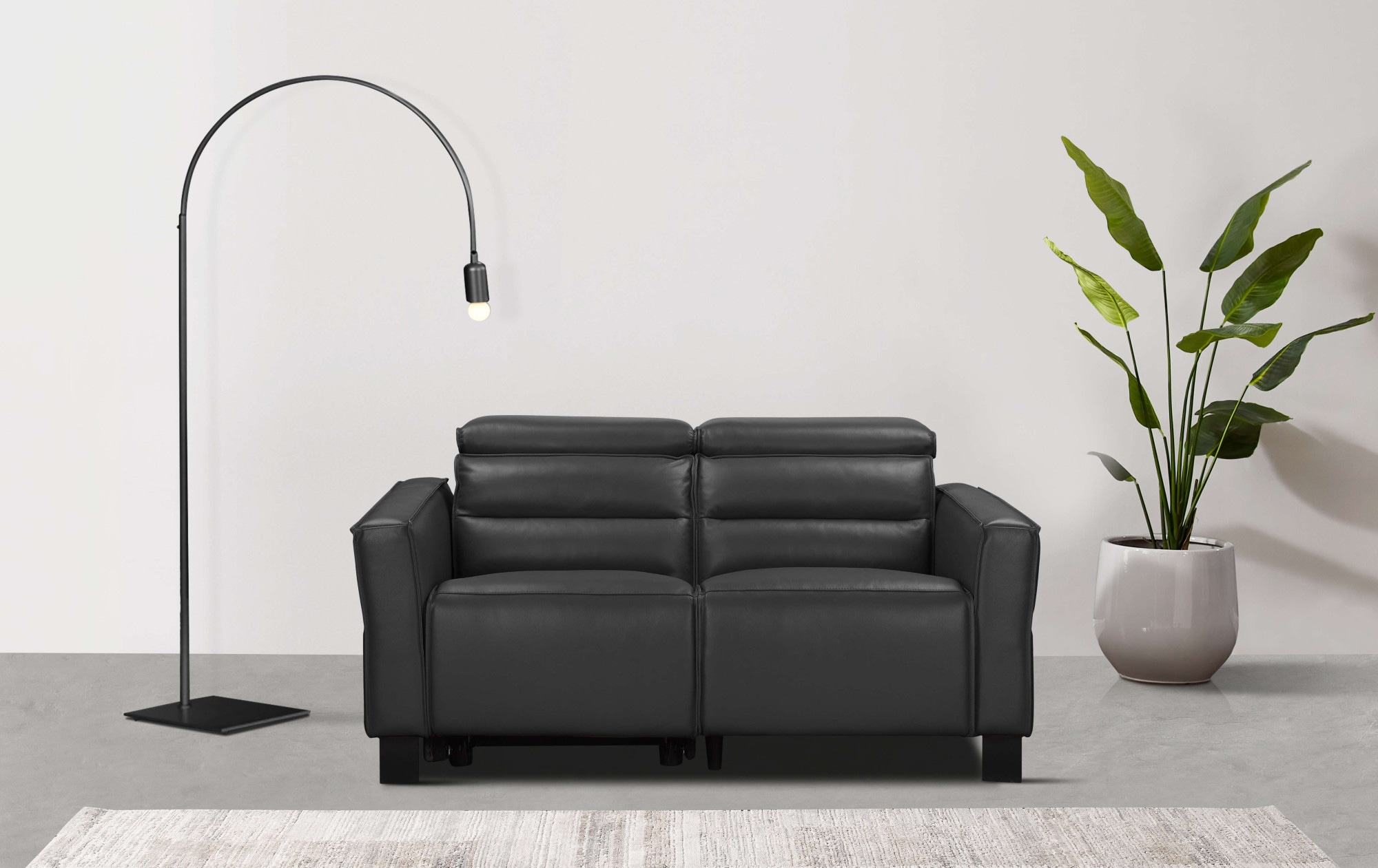 Places of Style 2-Sitzer »Carpari, 162 cm, mit manueller od. elektrischer Relaxfunktion«, (USB A/C), sowie Kopfteilverstellung