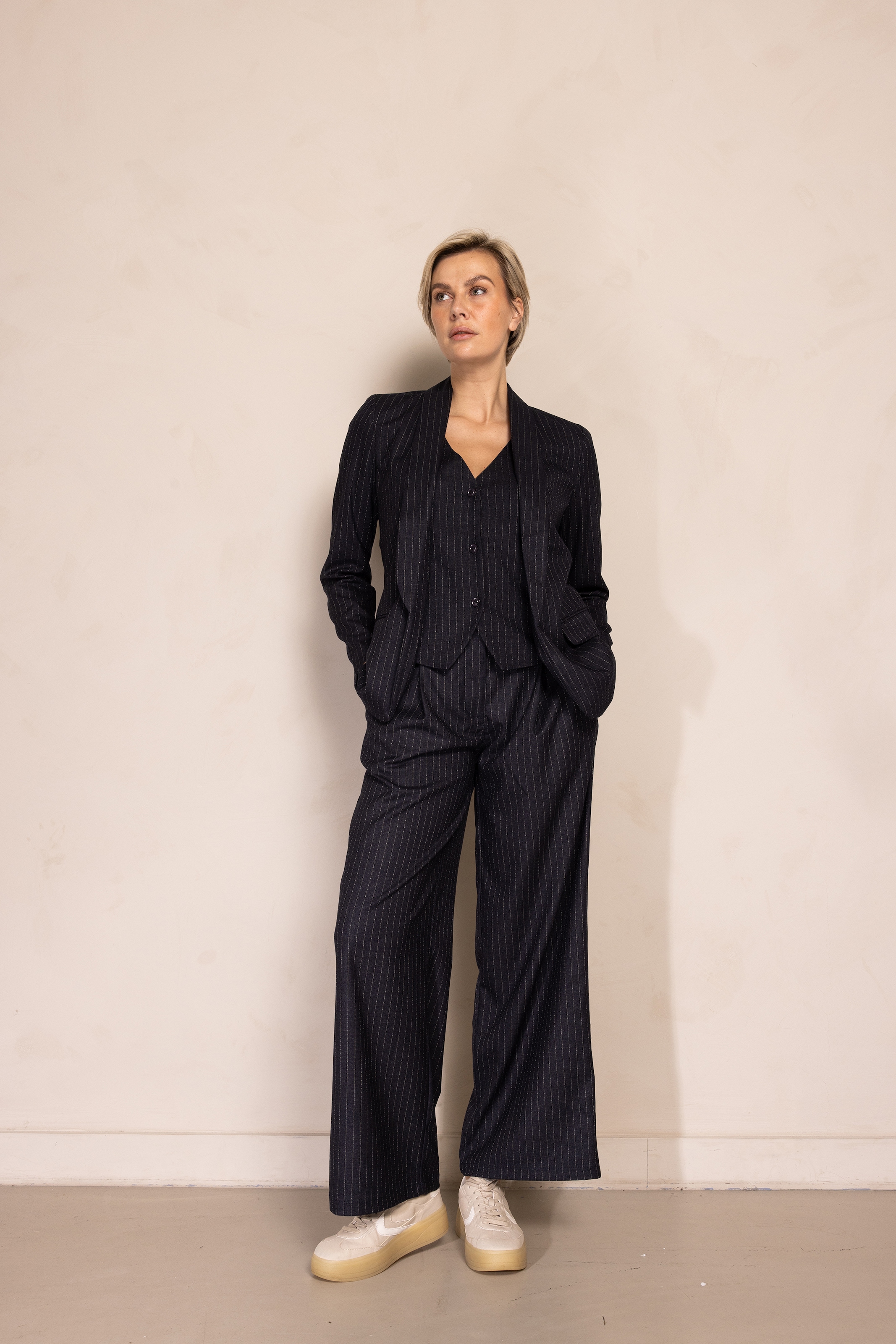 Zhrill Anzugweste »ZHDIOSA« im Nadelstreifen-Design und mit 3-Knopf-Verschluss