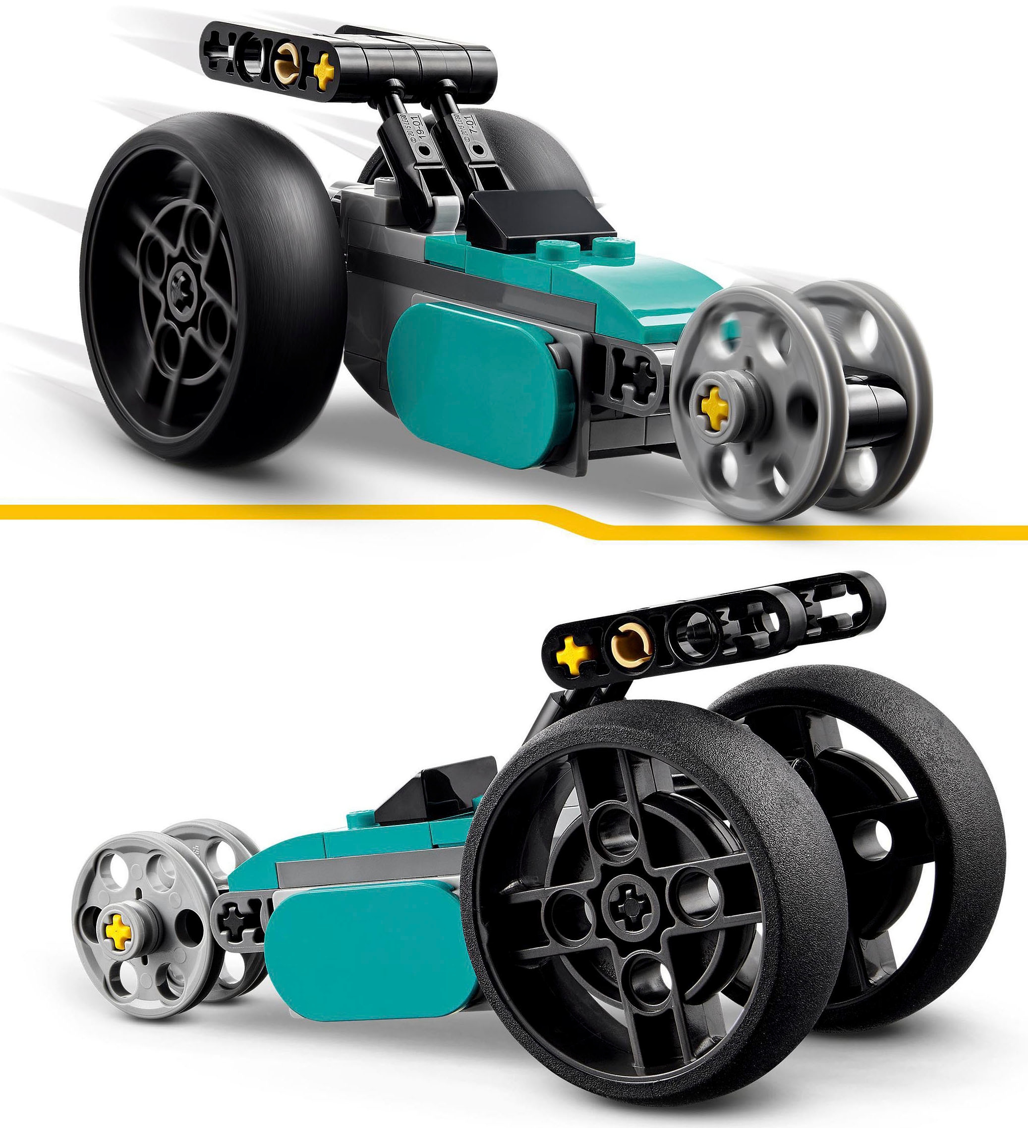 LEGO® Konstruktionsspielsteine »Oldtimer Motorrad (31135), LEGO® Creator 3in1«, (128 St.)
