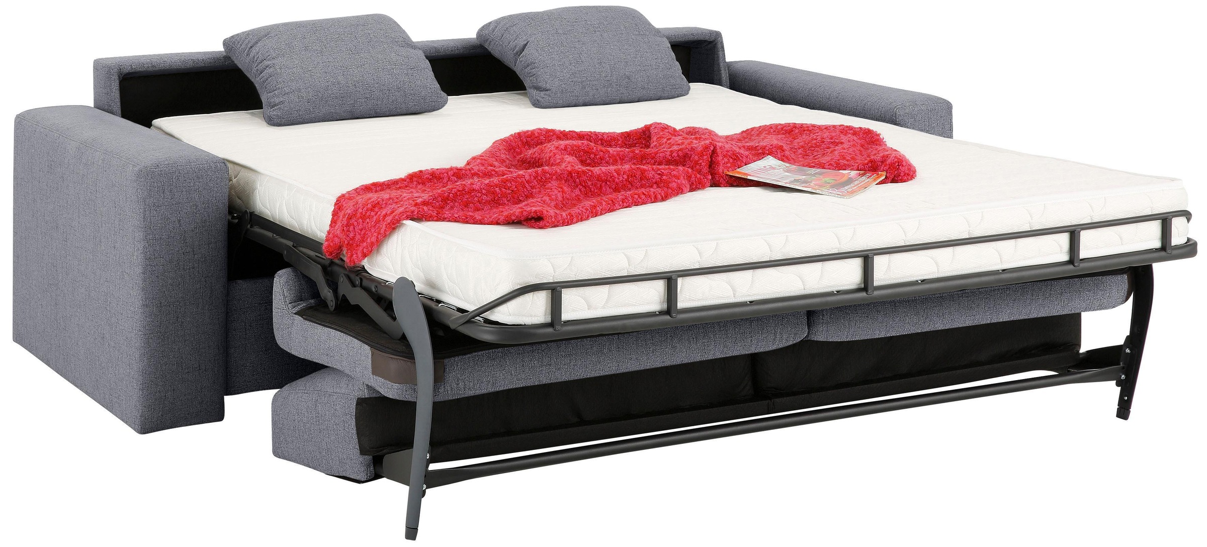Home affaire Schlafsofa »Roma Matratzenhöhe 14 cm«, Dauerschlaffunktion, mit Unterfederung, Lattenrost, Matratze