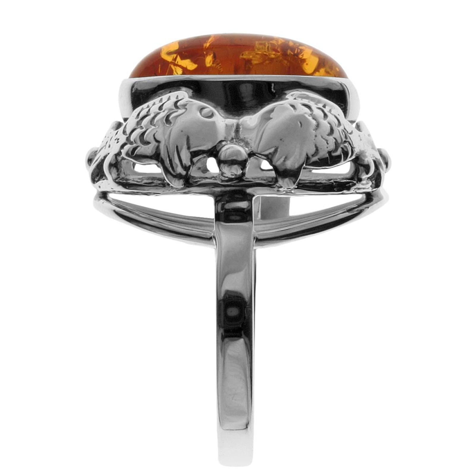 OSTSEE-SCHMUCK Fingerring »- Fischland - Silber 925/000 - Bernstein«