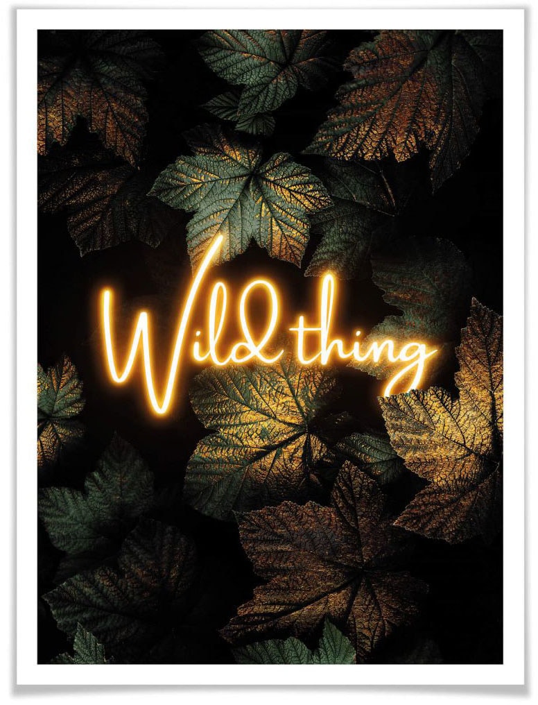 Wall-Art Poster »Wild Thing«, (1 kaufen bequem Schriftzug, St.)