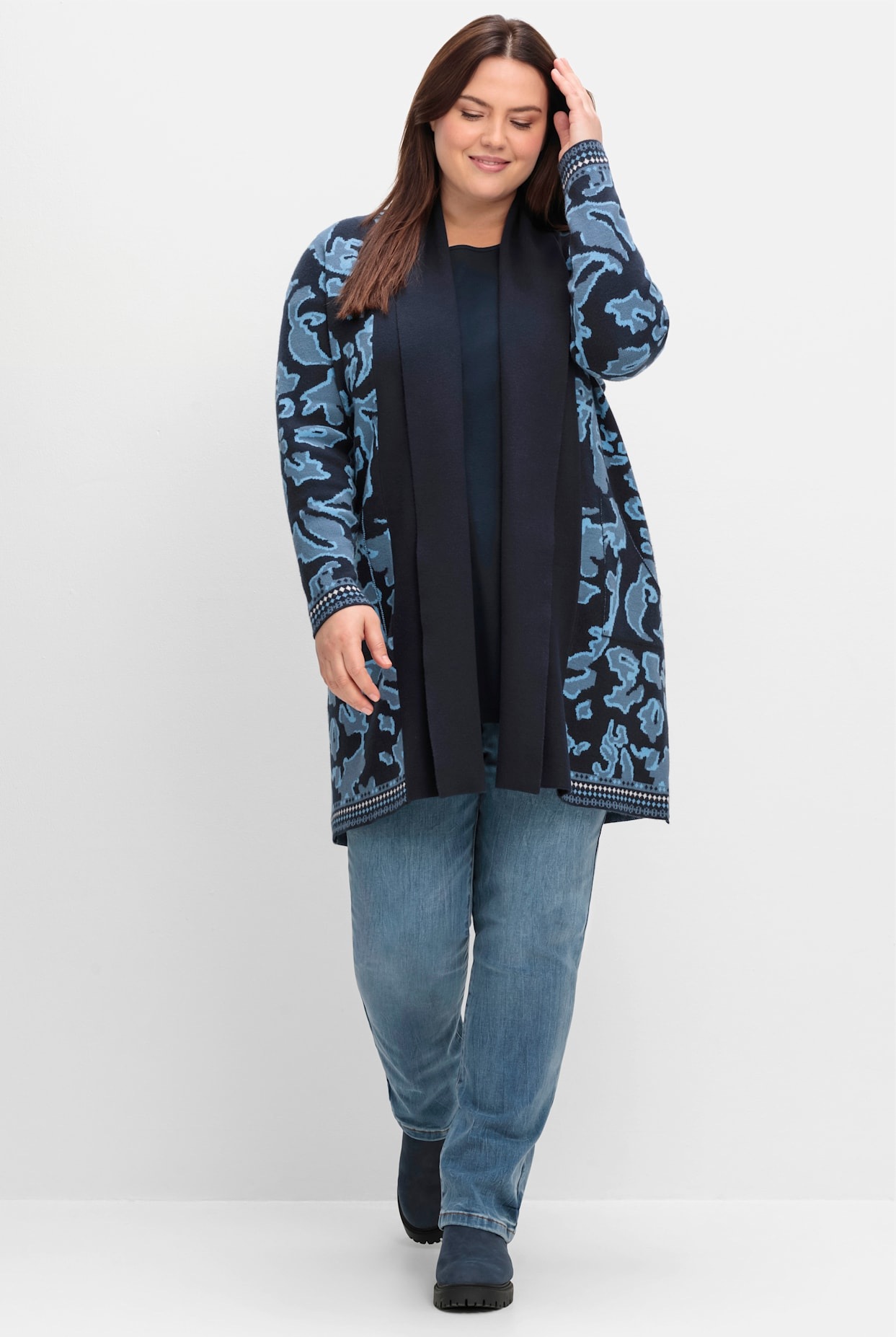 Sheego Longstrickjacke