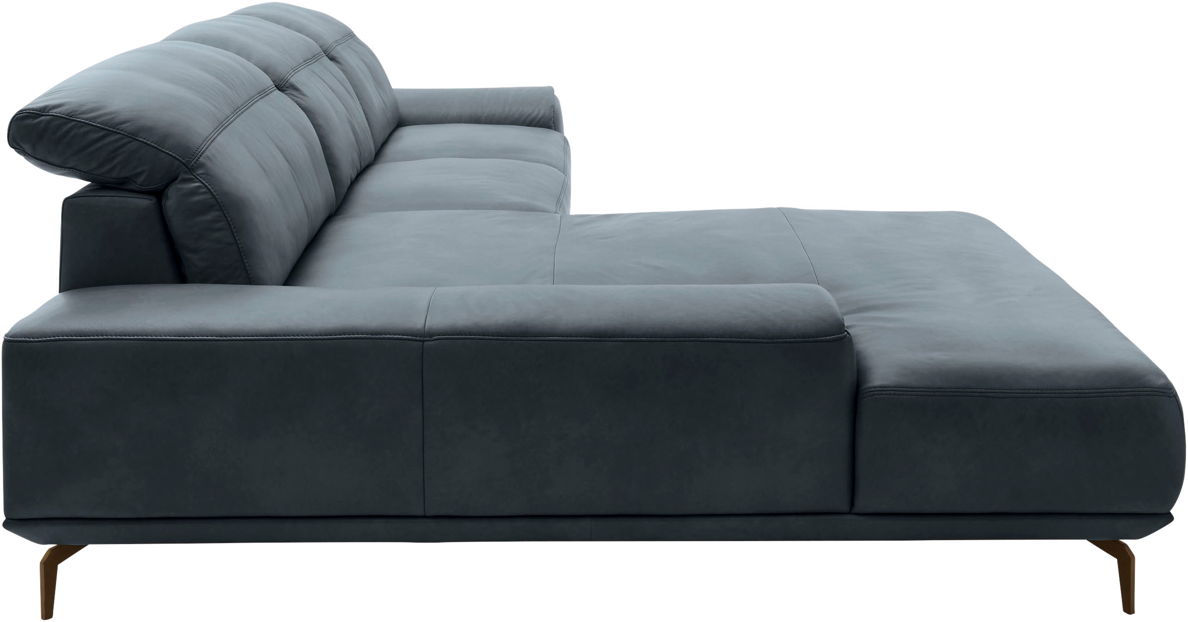 Musterring Wohnlandschaft »MR 2490 Ecksofa mit erstklassigem Sitzkomfort, Long-Life-Leder« Bronze-Fuß, Sitzhöhe 48cm, wahlweise mit Funktionen, Maße 342 x 207 cm