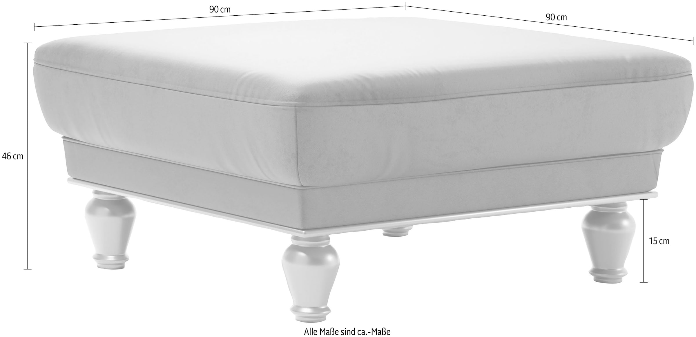 sit&more Polsterhocker »Orient 5«, goldfarbene Füße