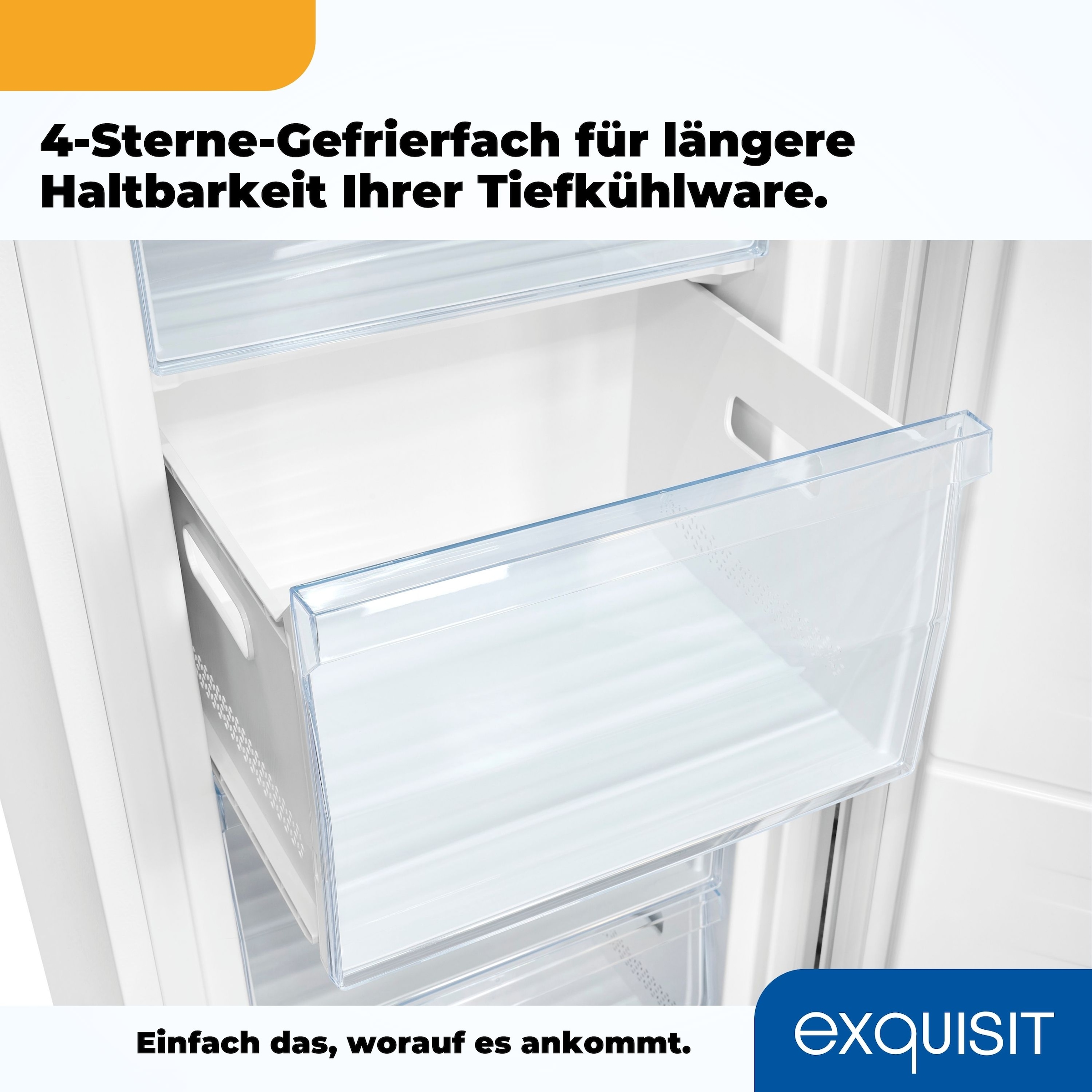 exquisit Gefrierschrank »GS230-H-010E«, 143,4 cm hoch, 55 cm breit