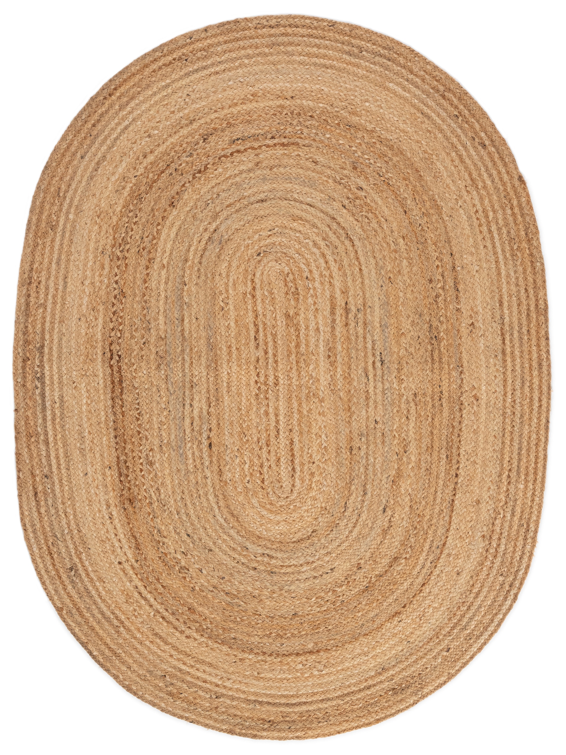 carpetfine Teppich »Nele Juteteppich Naturfaser«, rund, 6 mm Höhe, geflochtener Wendeteppich aus 100%Jute, in rund und oval, viele Größen