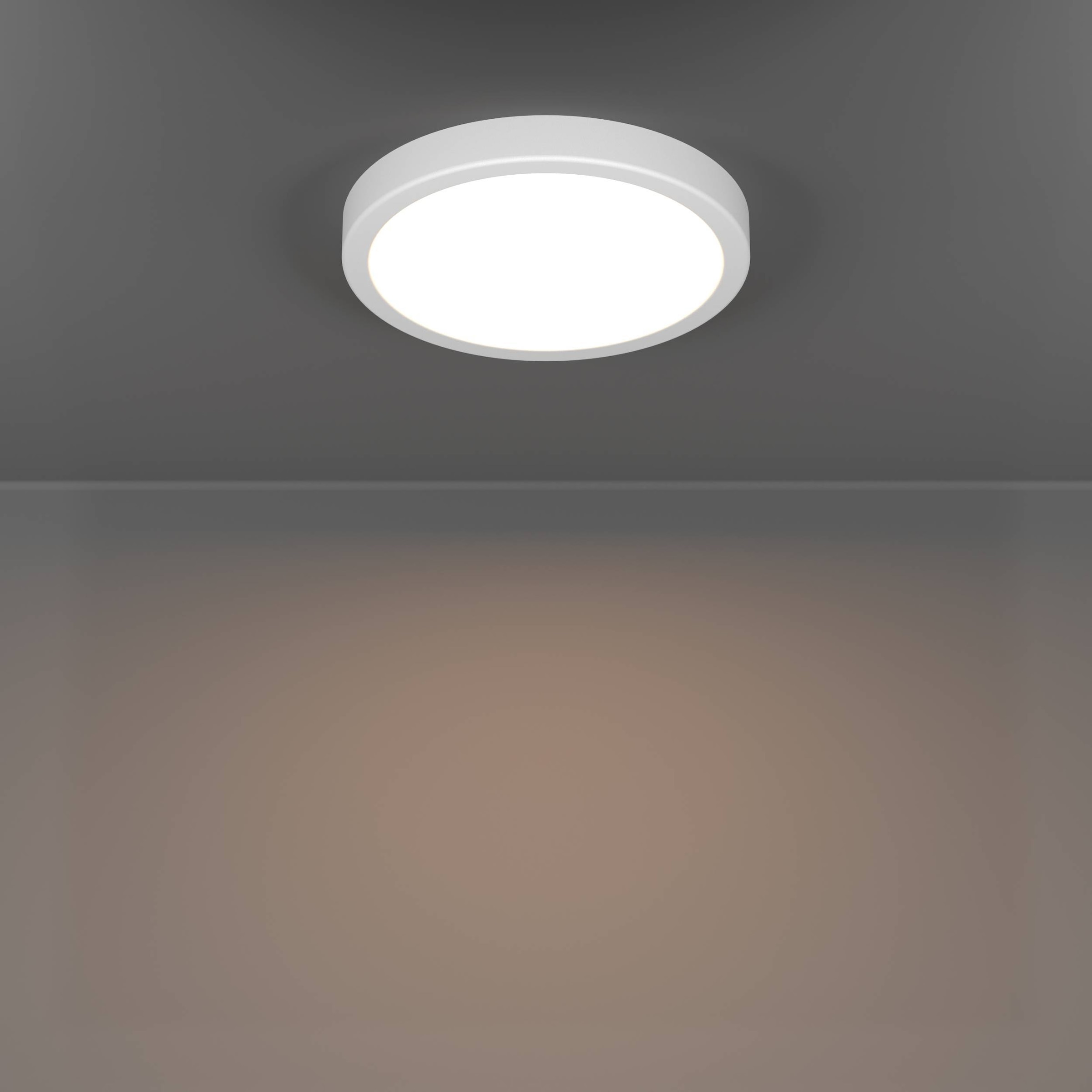 EGLO Aufbauleuchte »Fueva 6 Deckenleuchte, Badlampe Decke, Kunststoff, Deckenbeleuchtung« LED-Modul 1 Stk. Kaltweiß | Neutralweiß | Warmweiß Aufbauleuchte - H2,5 x Ø21,1 cm - weiß - 11,5W inkl.