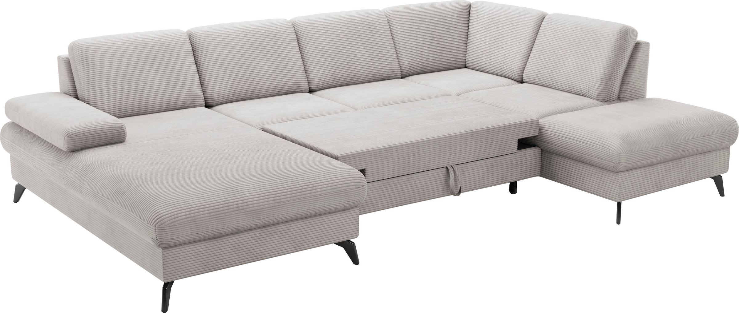 sit&more Wohnlandschaft »Morris Jubi U-Form«, inkl. Armteilfunktion und 1 Zierkissen, wahlweise mit Bettfunktion