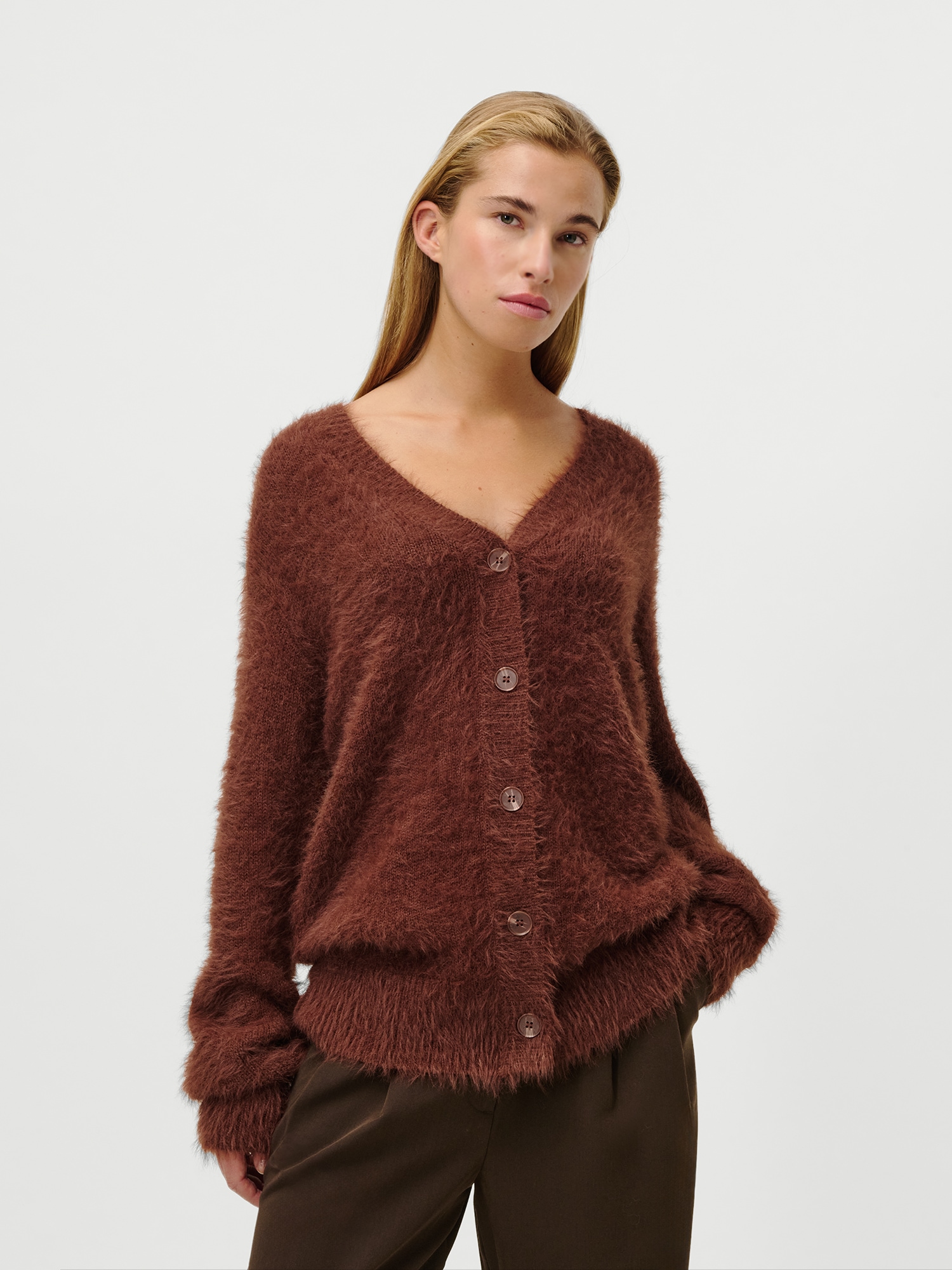 LeGer, Damen, Longstrickjacke »Celestine Cardigan«, cappuccino, 36, cappuccino, Markenlabel