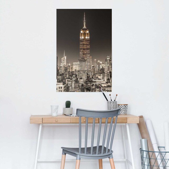 Reinders! Poster »New York Empire State Building gold«, (1 St.) auf  Rechnung kaufen