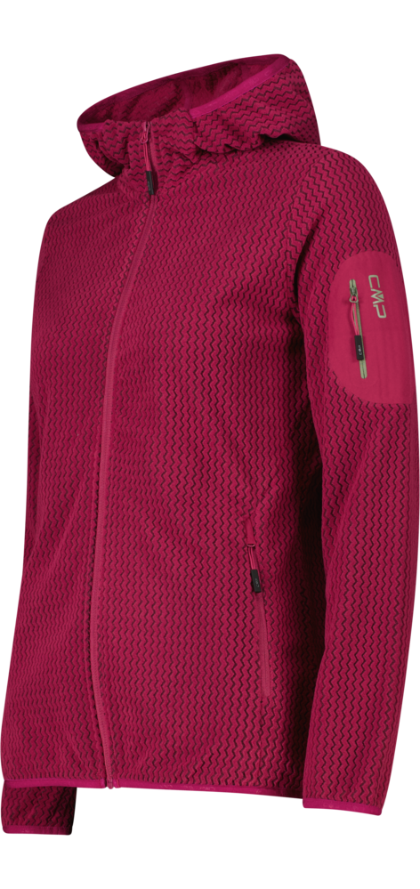 CMP Kapuzenfleecejacke »WOMAN JACKET FIX HOOD« mit Kapuze mit Kapuze, auch in großen Größen