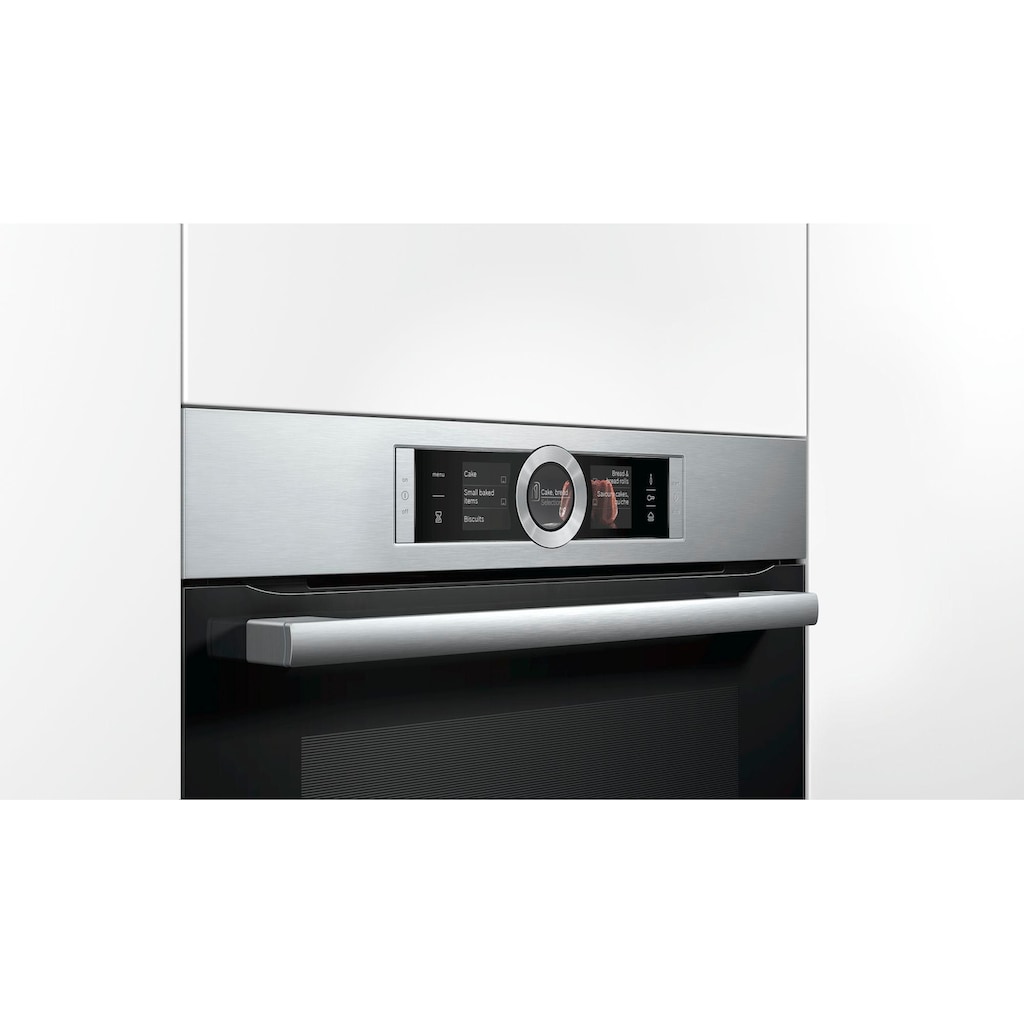 BOSCH Dampfbackofen »CSG636BS3«, 8, mit Teleskopauszug nachrüstbar, ecoClean Direct, mit softClose