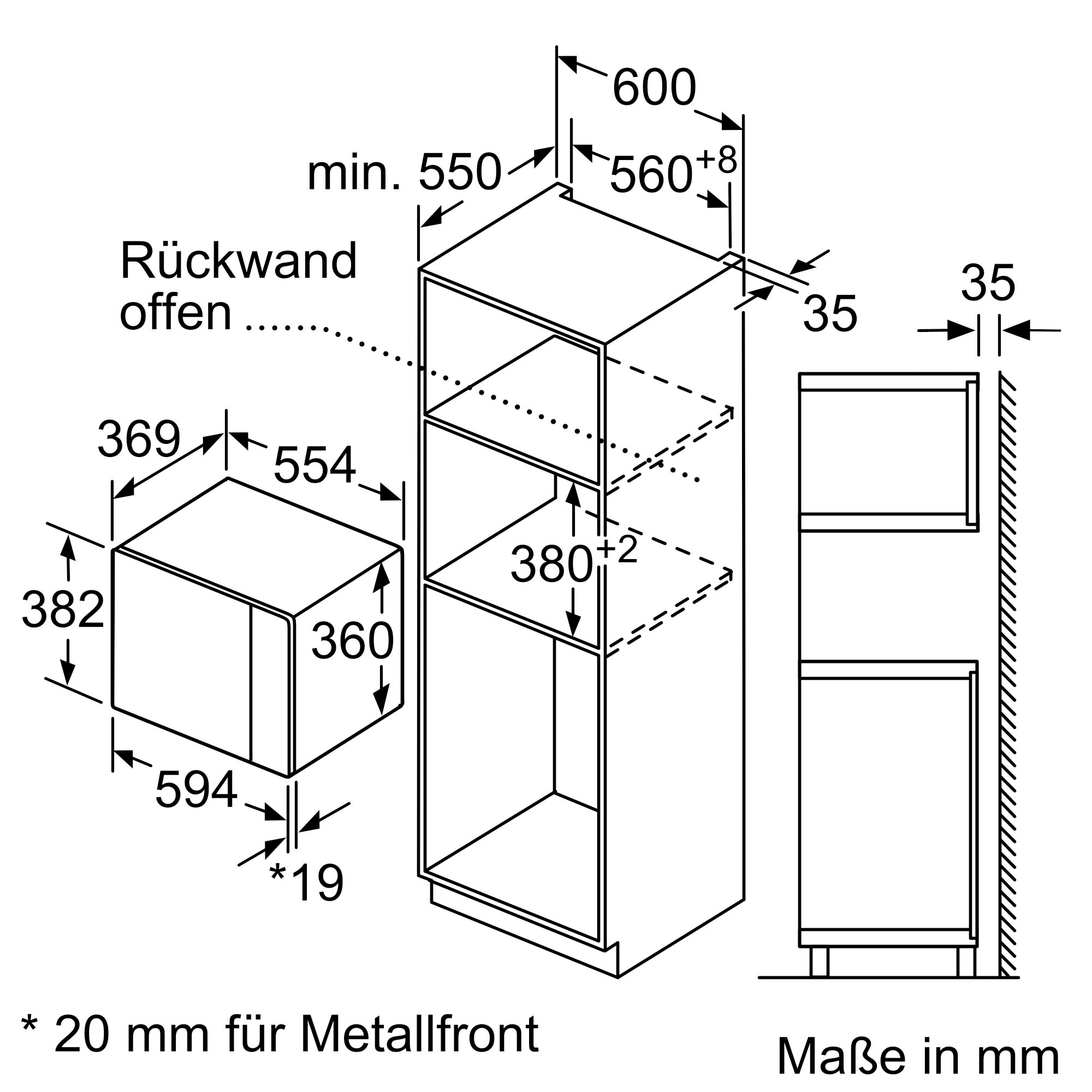 NEFF Einbau-Mikrowelle »HLAGD53G0«, Mikrowelle