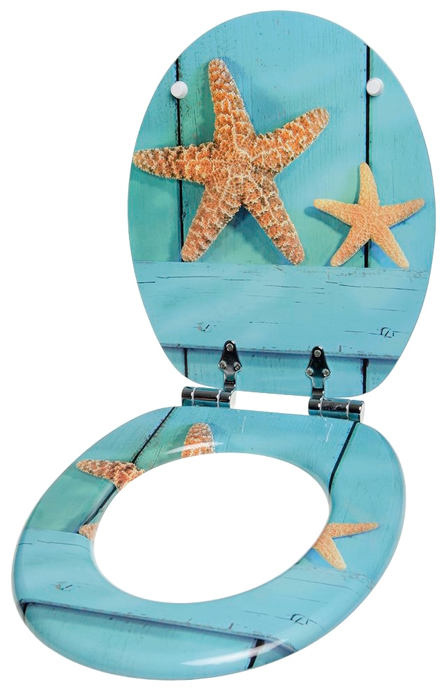 Sanilo Badaccessoire-Set »Sea Star« bestehend aus WC-Sitz, Badteppich und Waschbeckenstöpsel